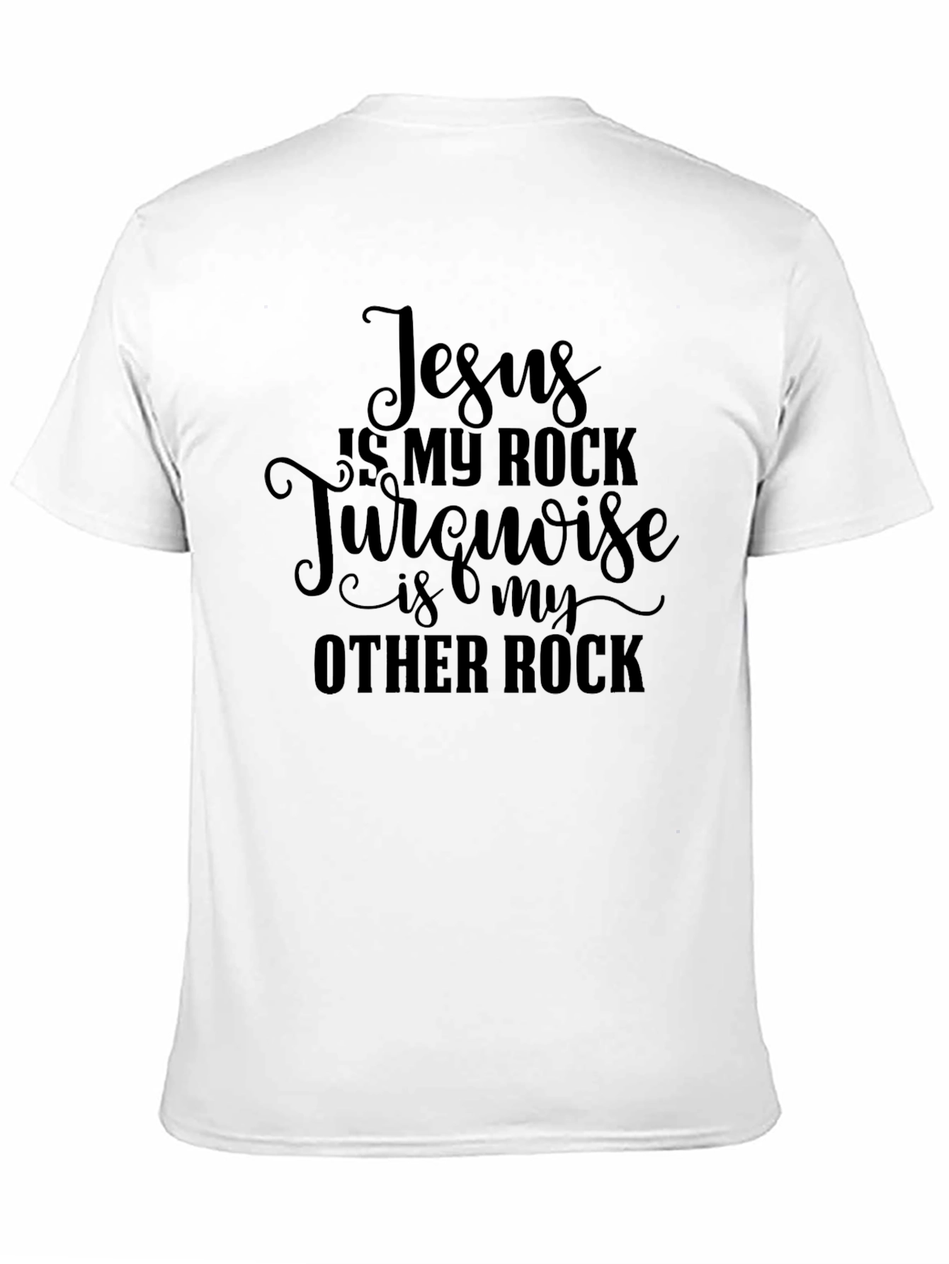 Jesus & Turquoise Rock Graphic T-Shirt