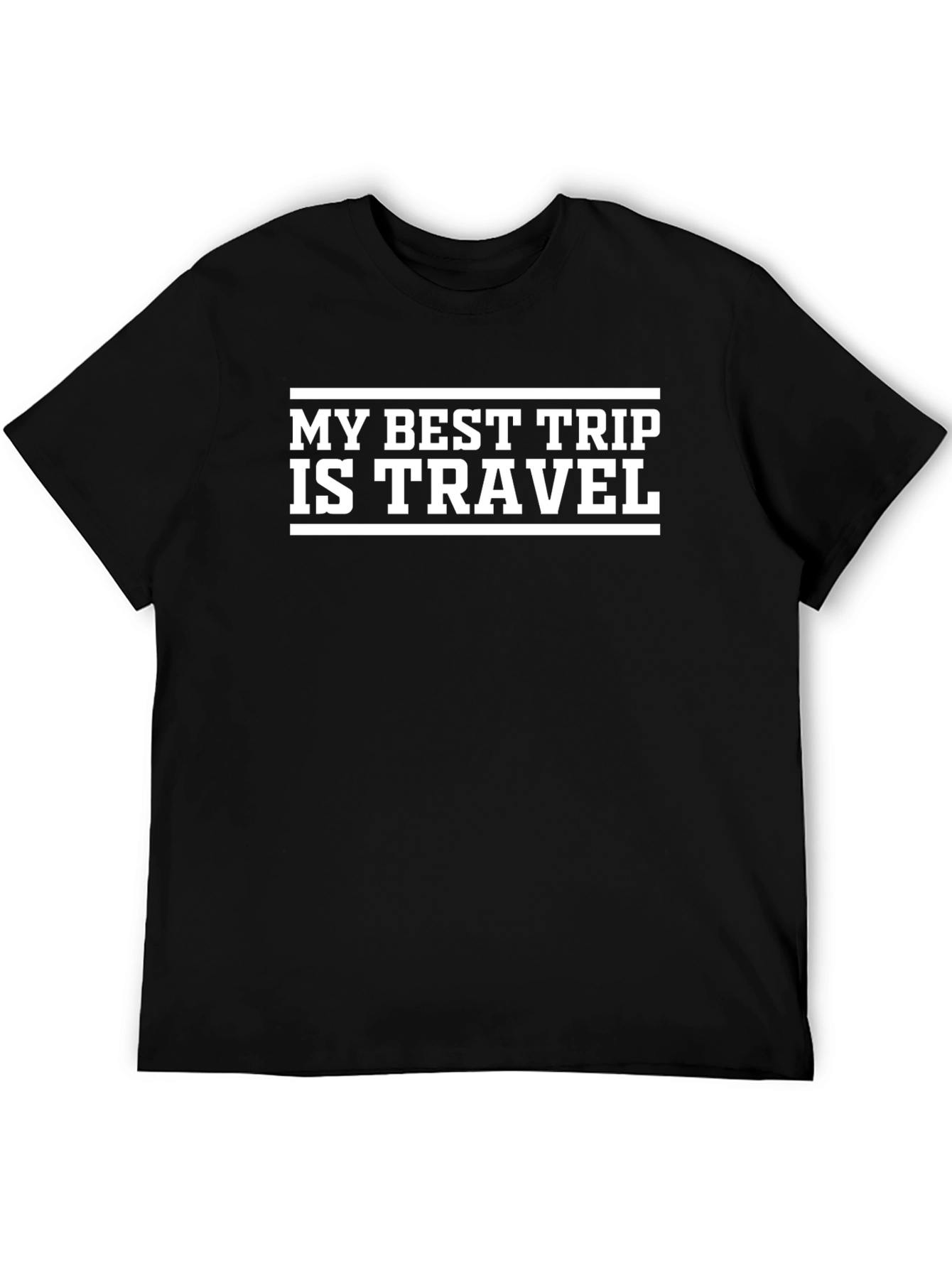 My Best Trip is Travel T-Shirt - Black