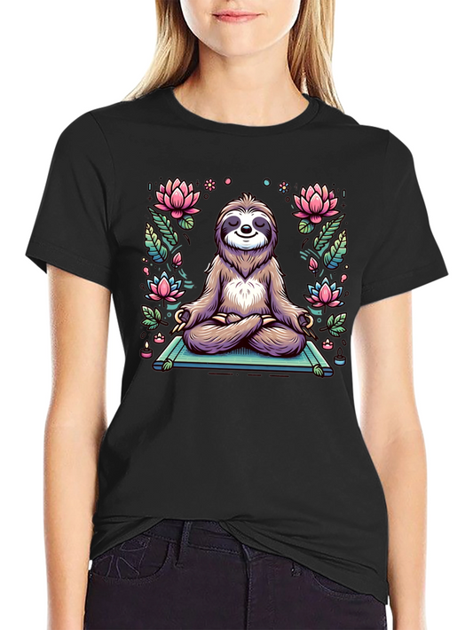 Zen Sloth T-Shirt - Meditating Animal Tee
