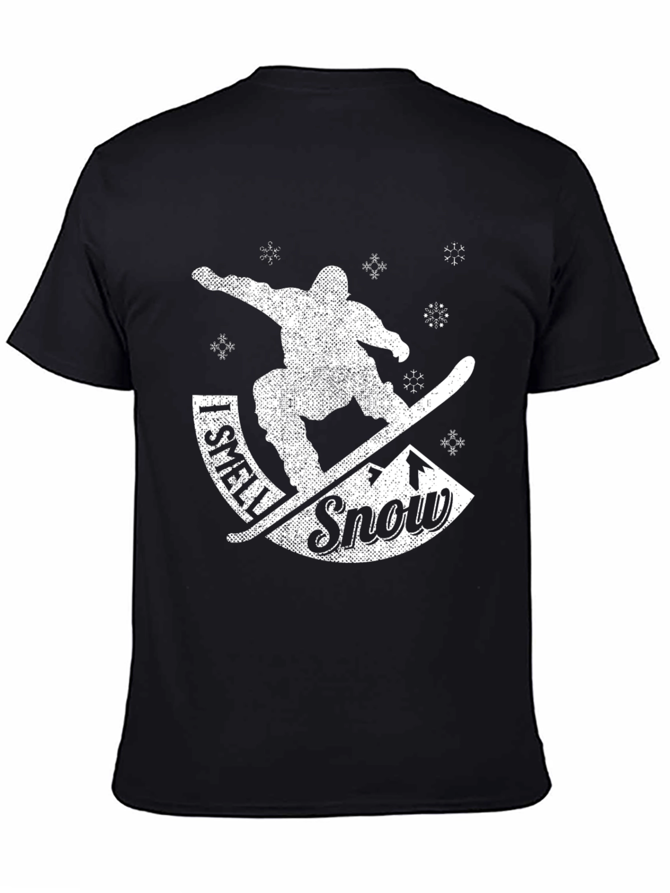 I Smell Snow Black Graphic Tee Shirt