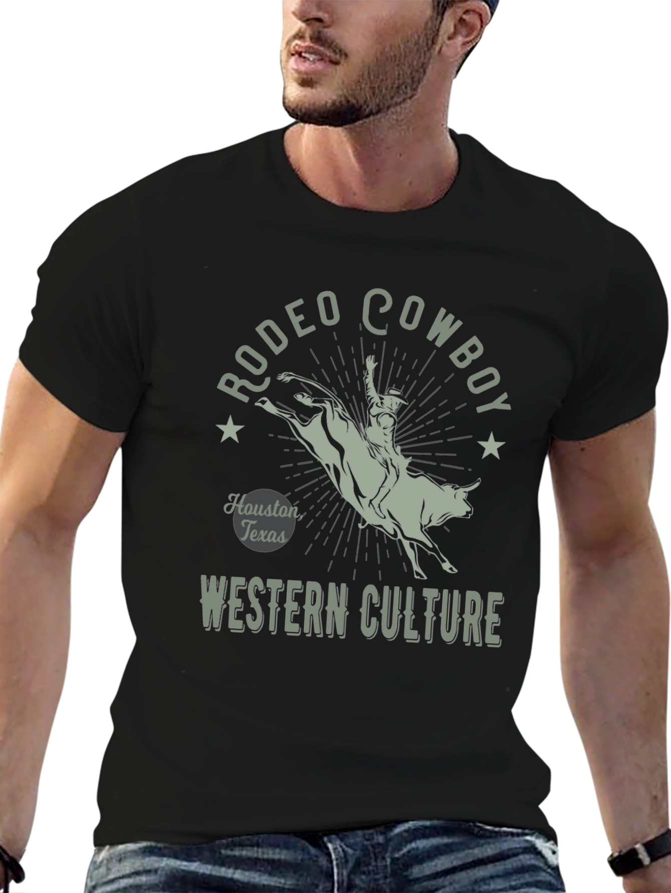Rodeo Cowboy Graphic T-Shirt - Western Culture Tee
