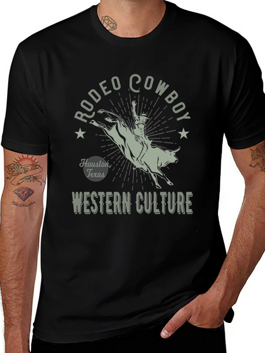 Rodeo Cowboy Graphic T-Shirt - Western Culture Tee