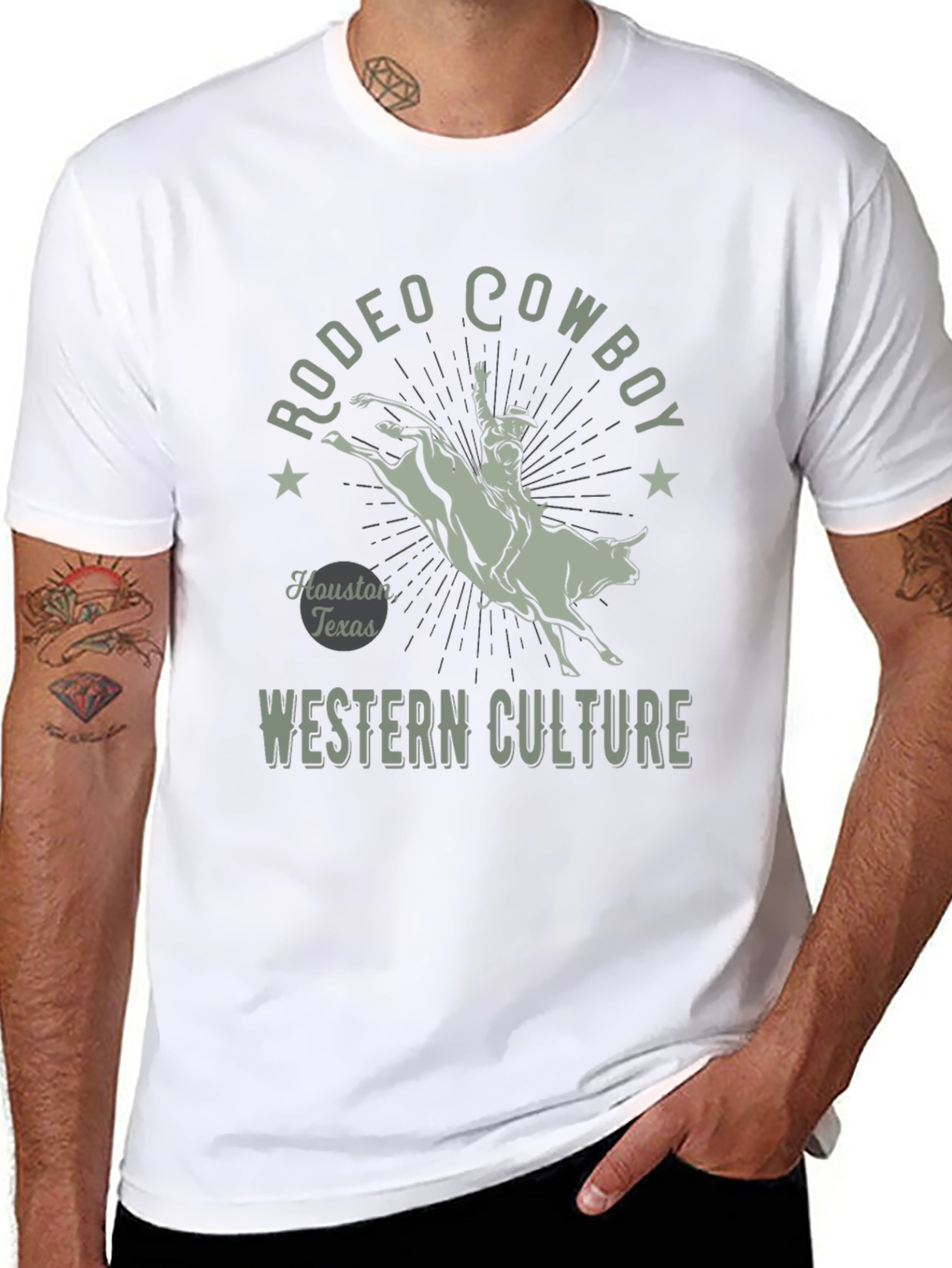 Rodeo Cowboy Graphic T-Shirt - Western Culture Tee