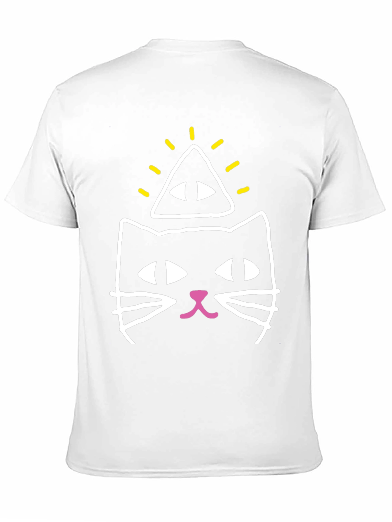 Illuminati Cat Graphic Tee - Black Cotton Blend