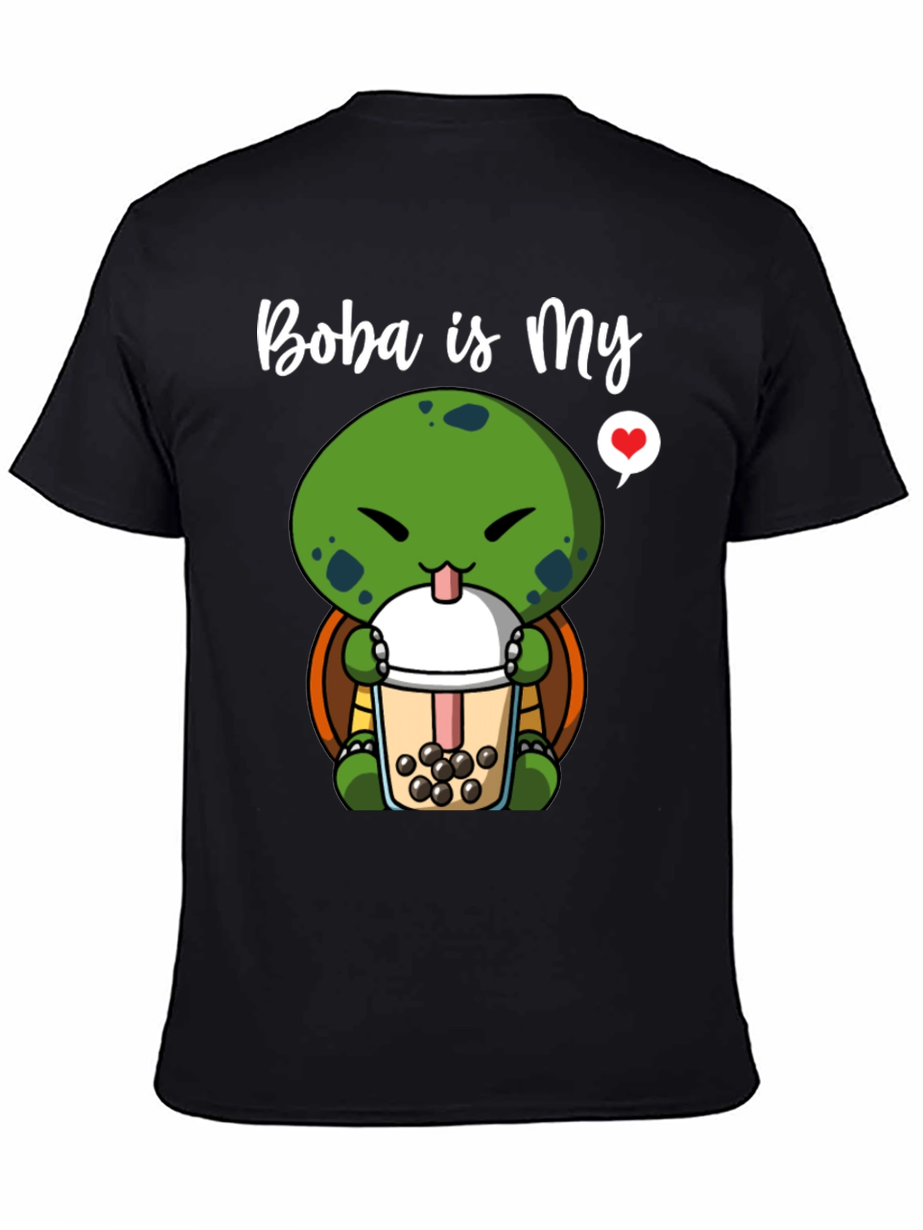 Boba Turtle Graphic T-Shirt Cute Design