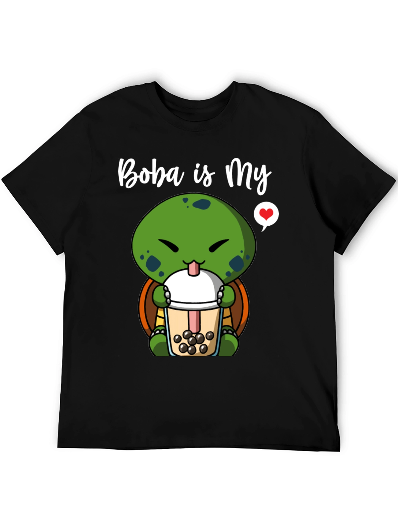 Boba Turtle Graphic T-Shirt Cute Design