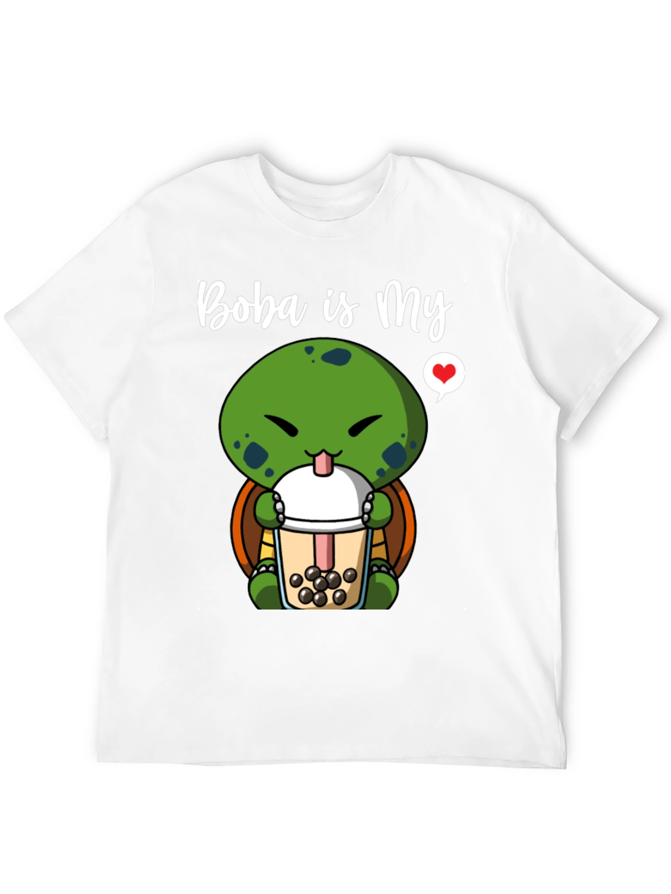 Boba Turtle Graphic T-Shirt Cute Design