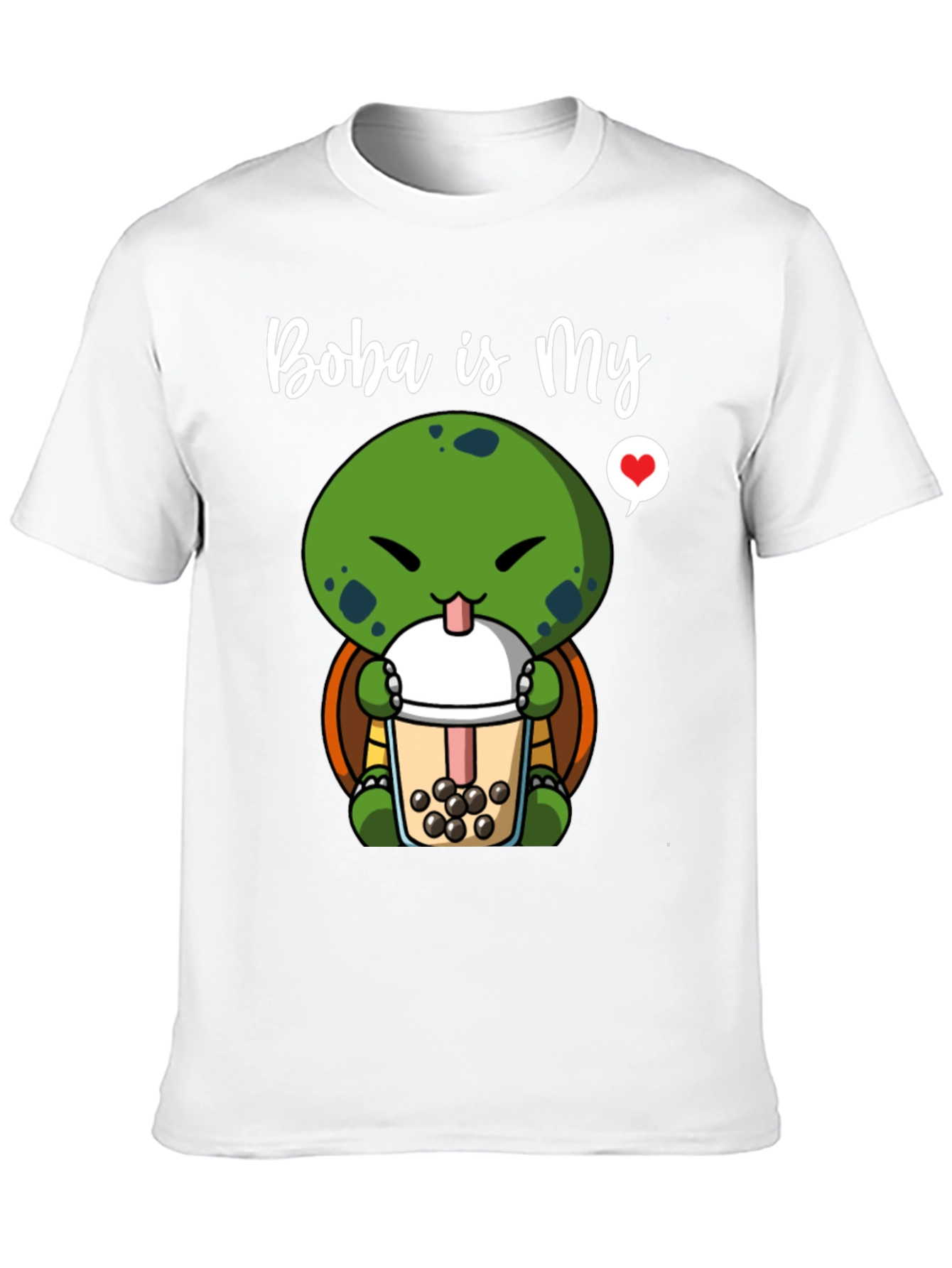 Boba Turtle Graphic T-Shirt Cute Design