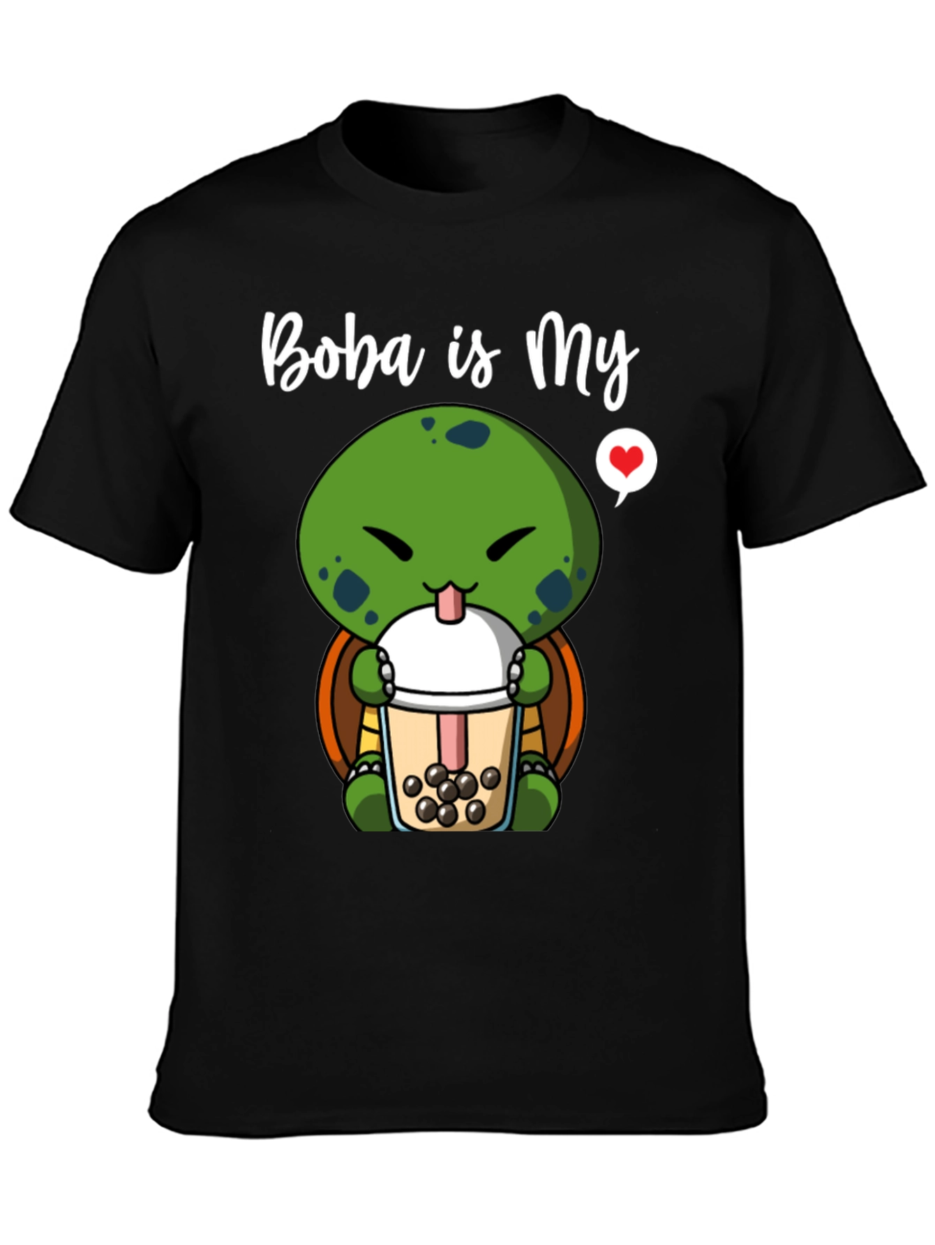 Boba Turtle Graphic T-Shirt Cute Design