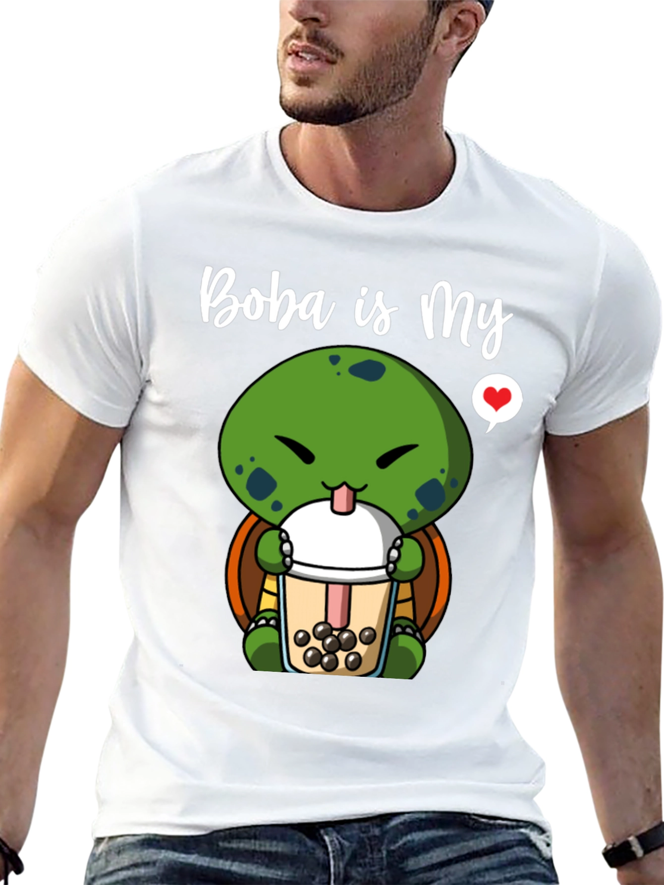 Boba Turtle Graphic T-Shirt Cute Design
