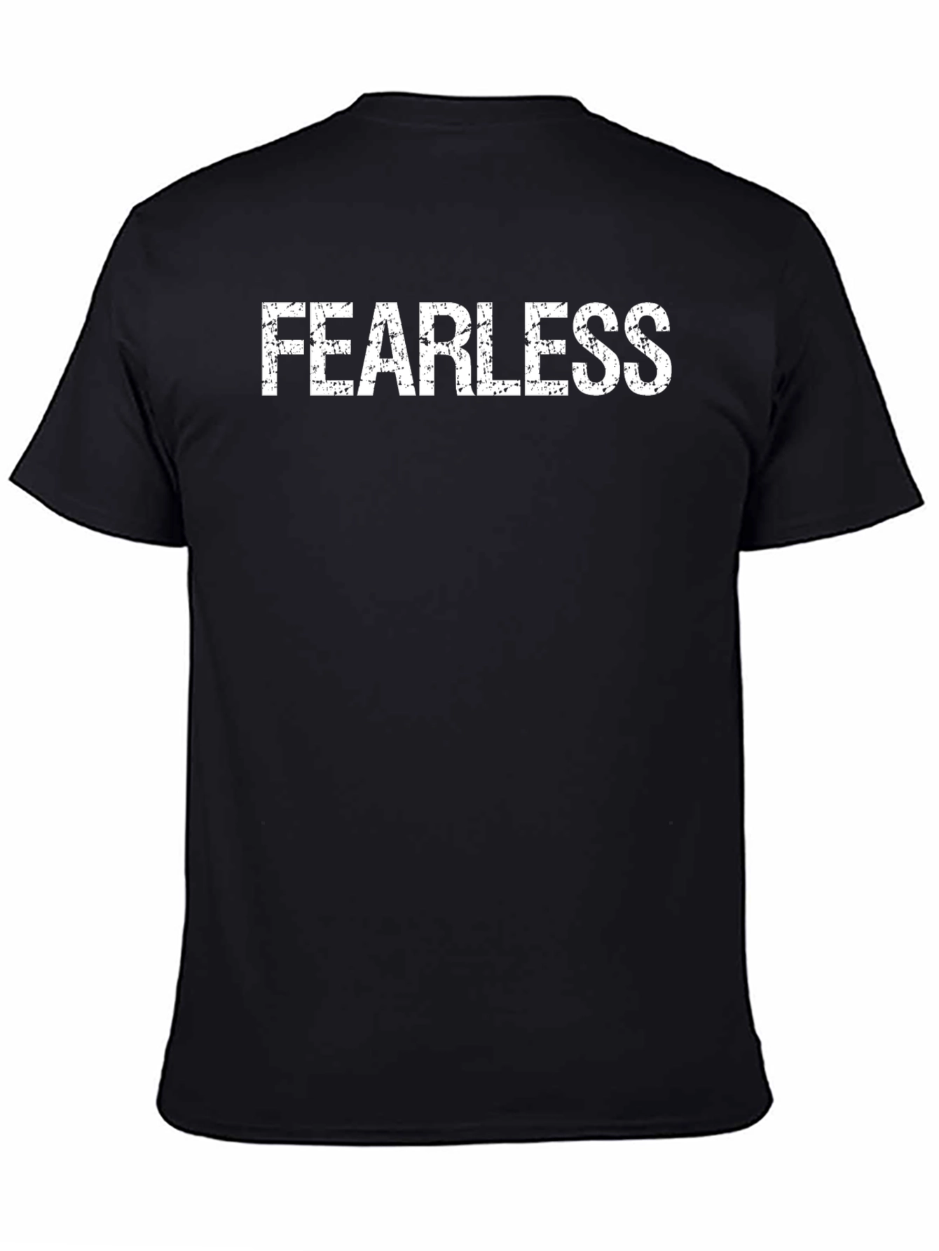 Fearless Graphic Tee - Black Cotton Crew Neck