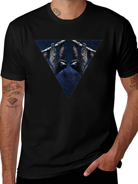 Cosmic Sloth Triangle Graphic Tee