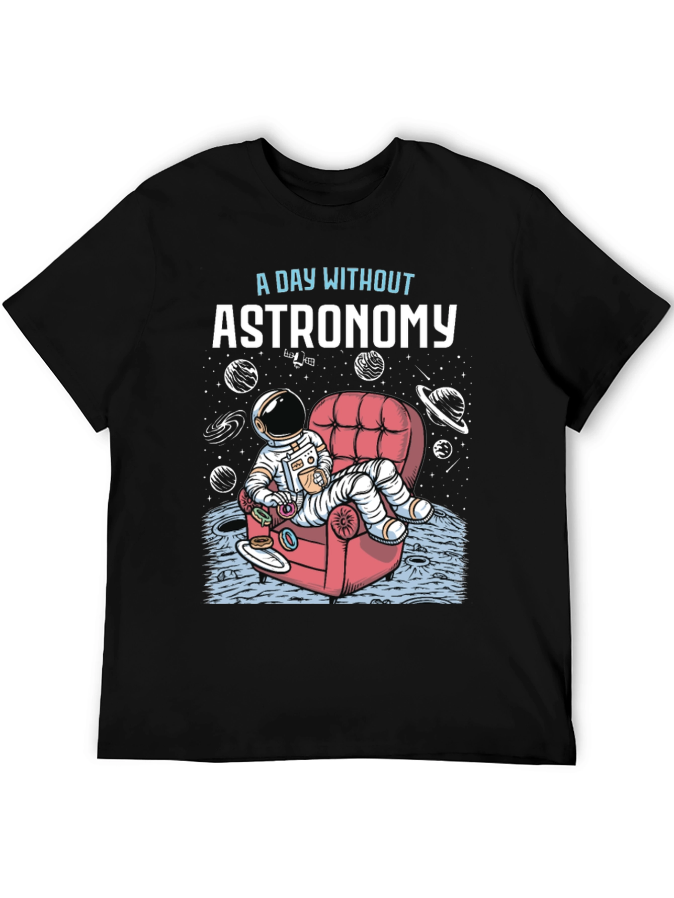 Astronomy T-Shirt - Relaxing Astronaut Design