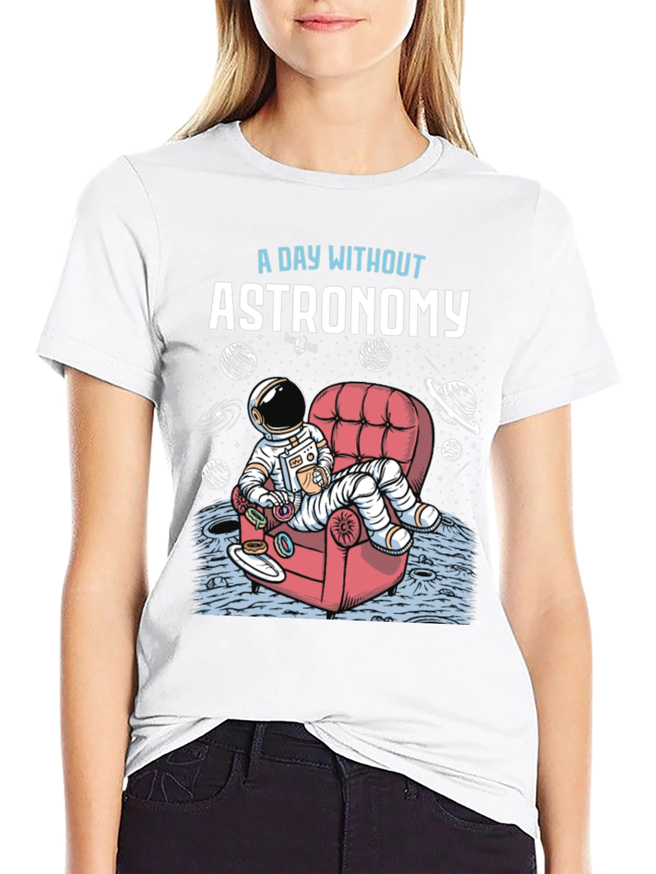 Astronomy T-Shirt - Relaxing Astronaut Design