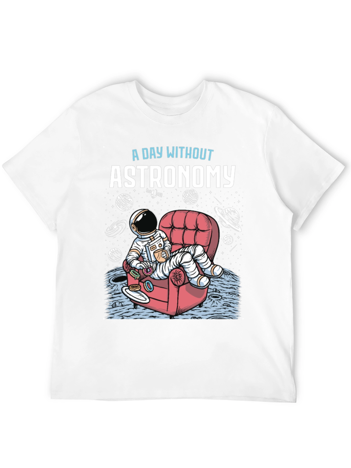 Astronomy T-Shirt - Relaxing Astronaut Design