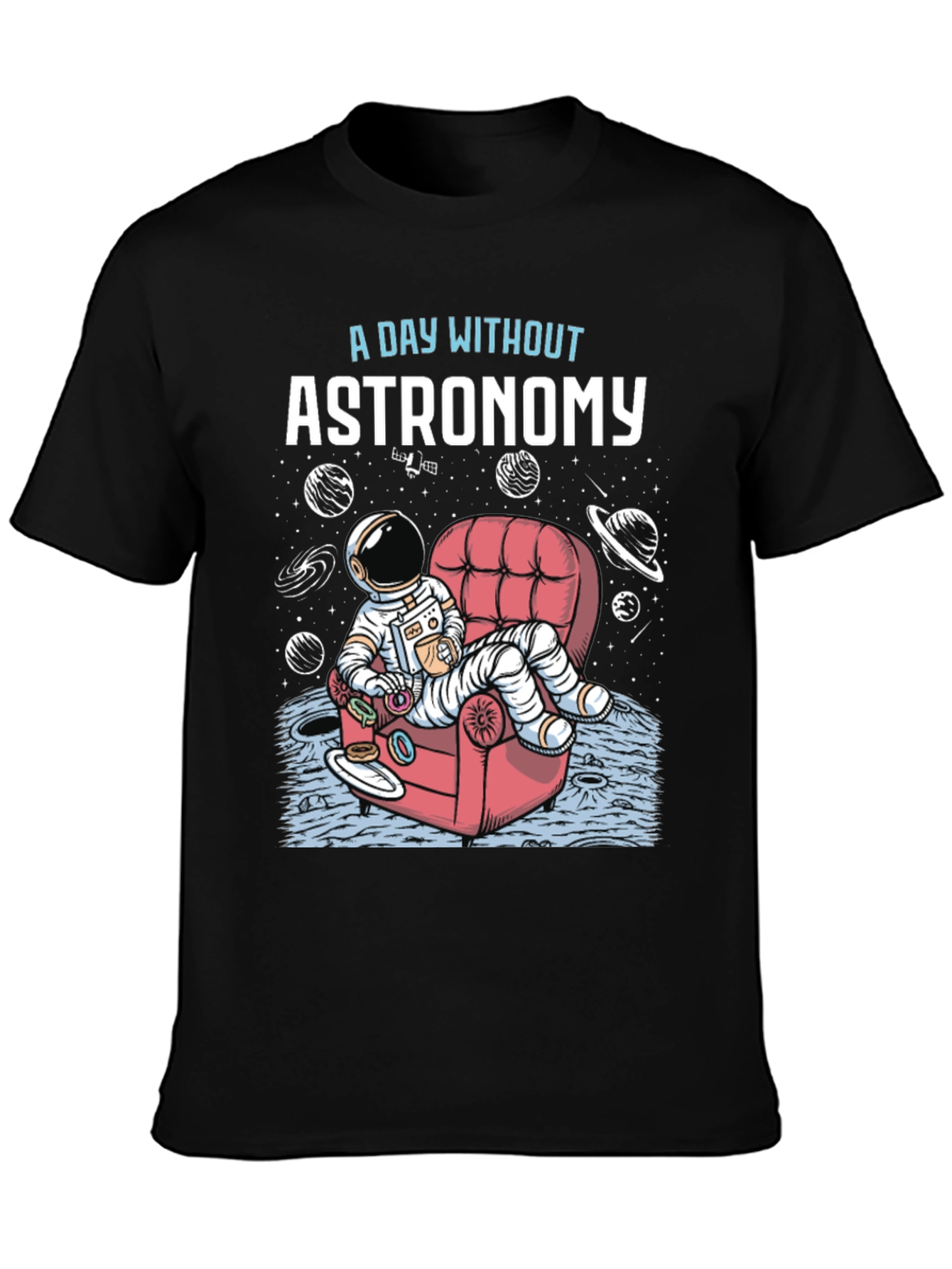 Astronomy T-Shirt - Relaxing Astronaut Design