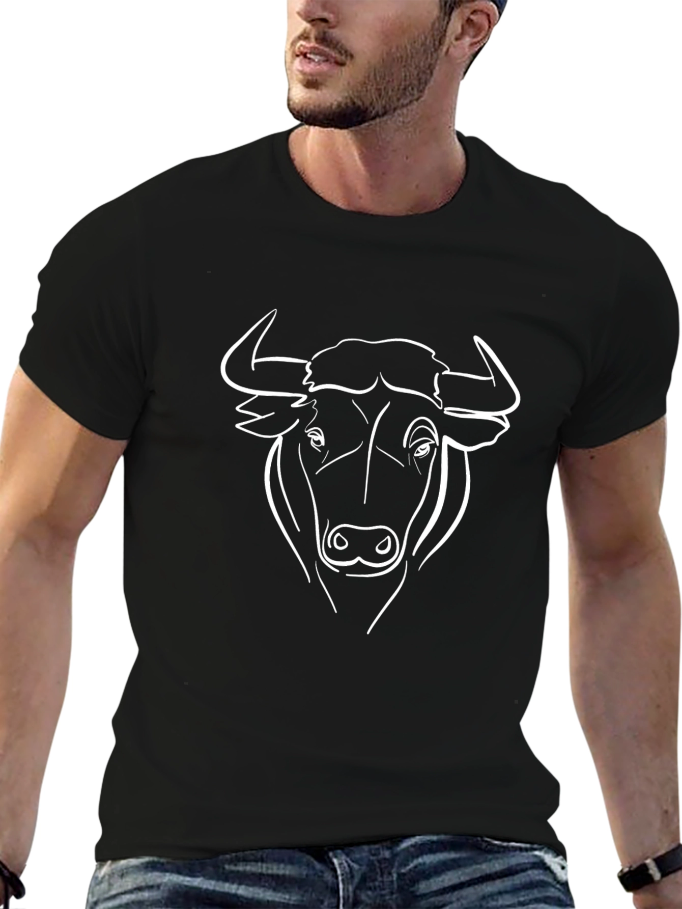 Bull Graphic Black T-Shirt