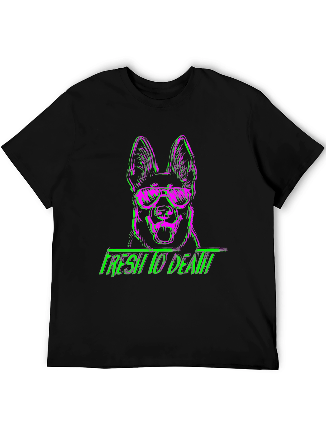 Fresh to Death Dog Graphic Tee - Trendy Streetwear