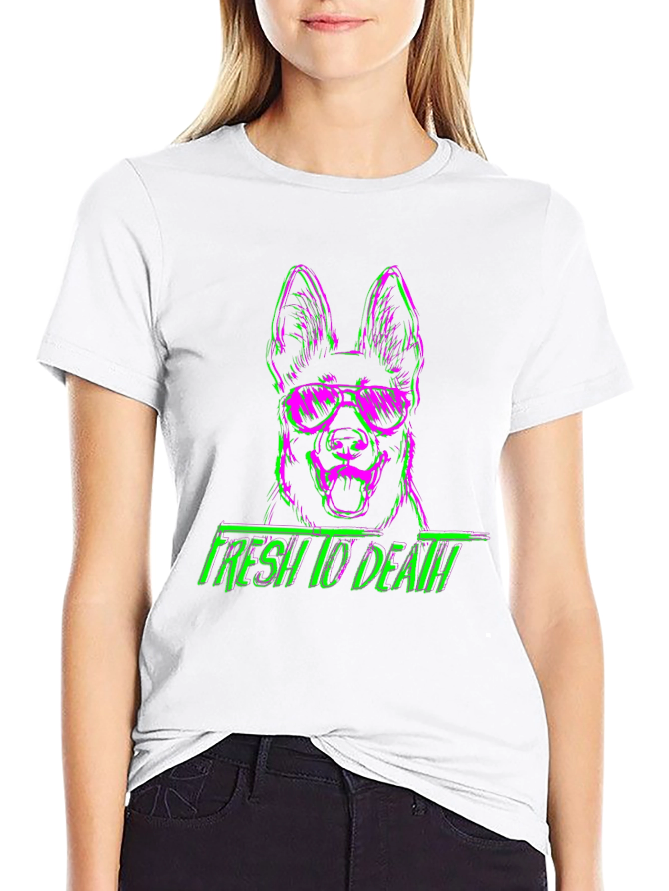 Fresh to Death Dog Graphic Tee - Trendy Streetwear