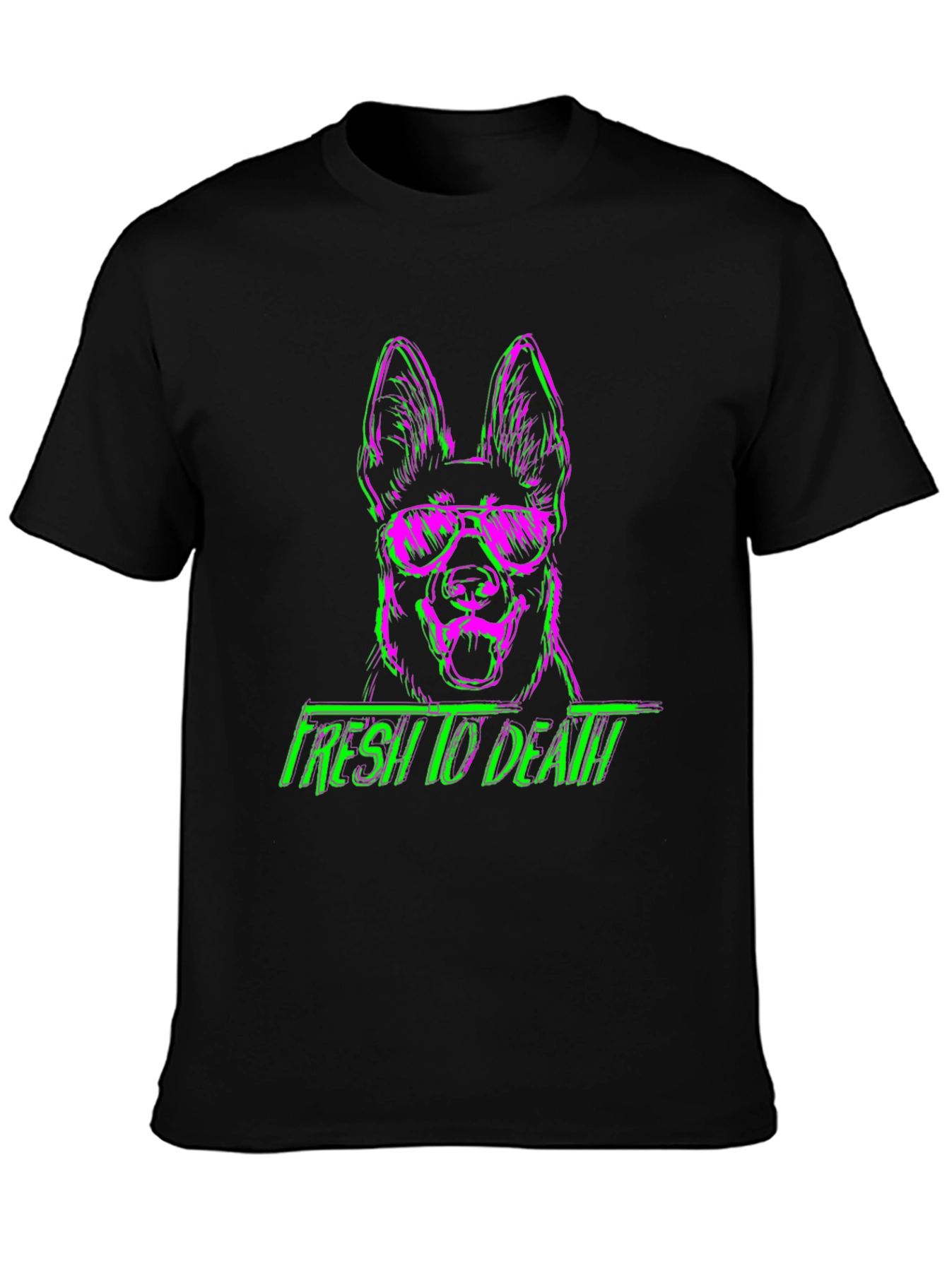 Fresh to Death Dog Graphic Tee - Trendy Streetwear