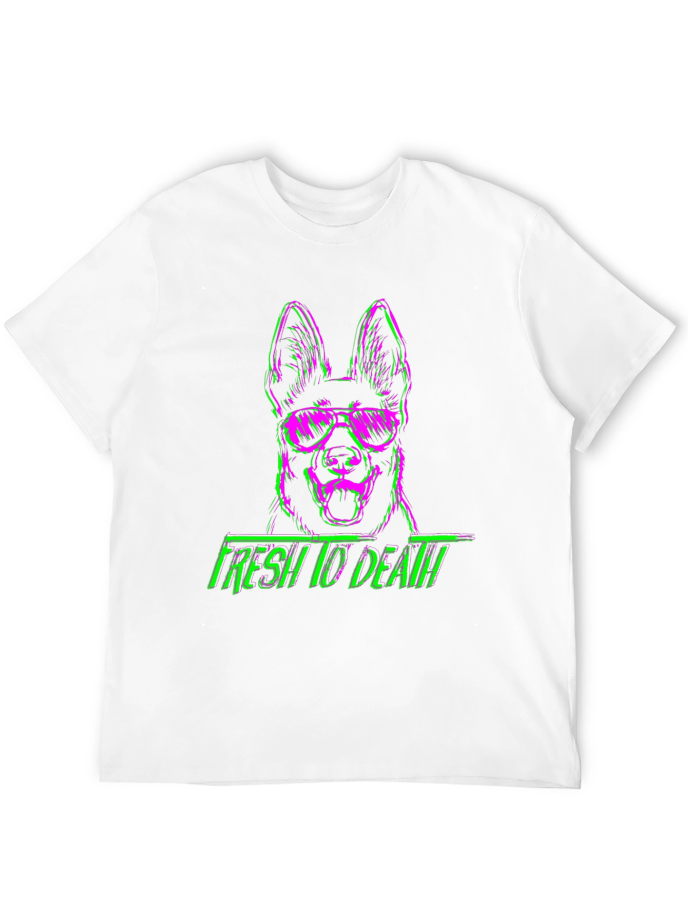 Fresh to Death Dog Graphic Tee - Trendy Streetwear