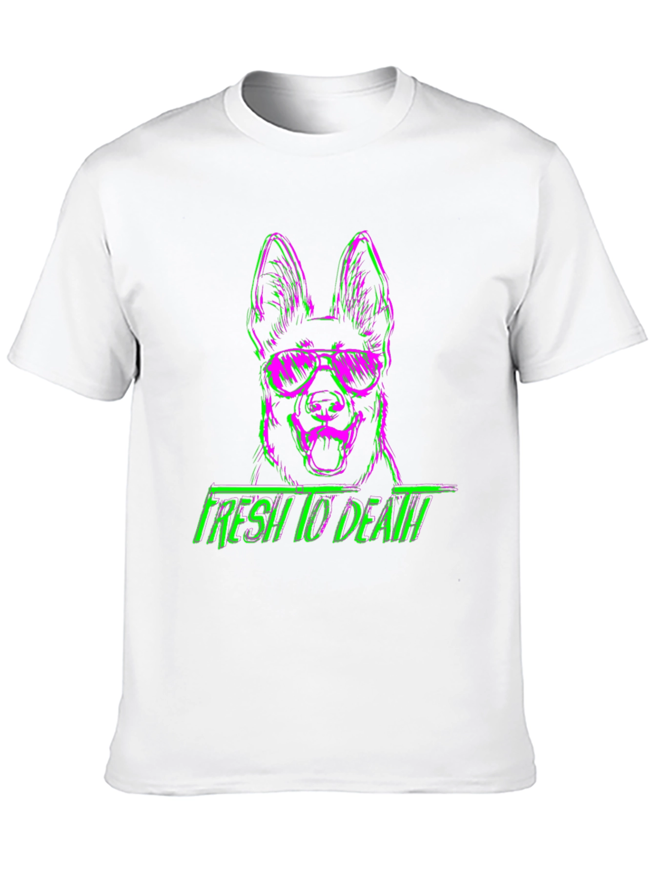 Fresh to Death Dog Graphic Tee - Trendy Streetwear