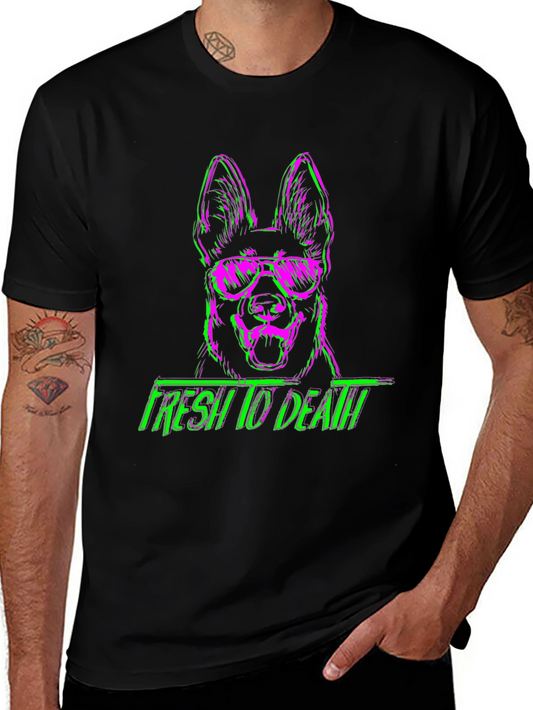 Fresh to Death Dog Graphic Tee - Trendy Streetwear