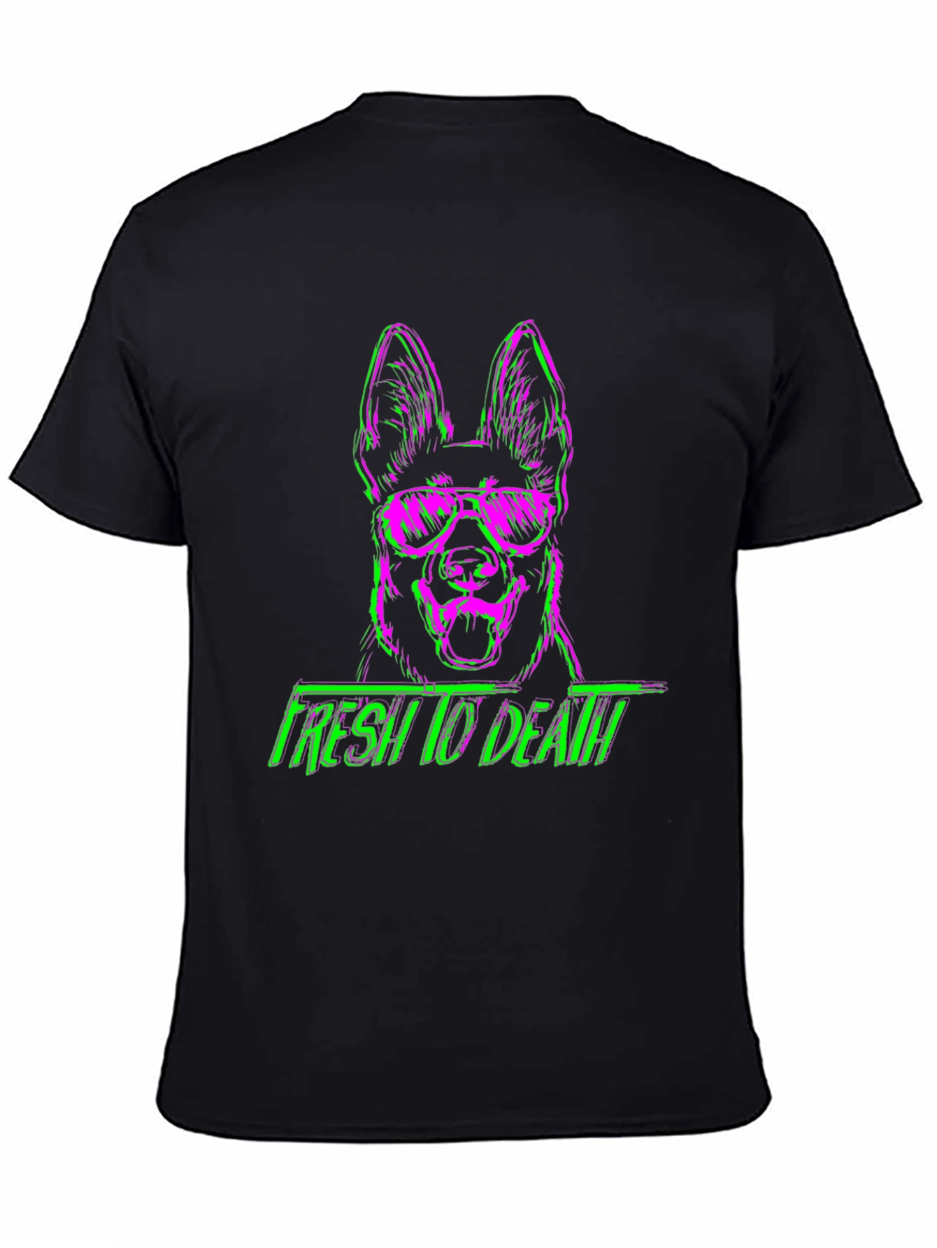 Fresh to Death Dog Graphic Tee - Trendy Streetwear