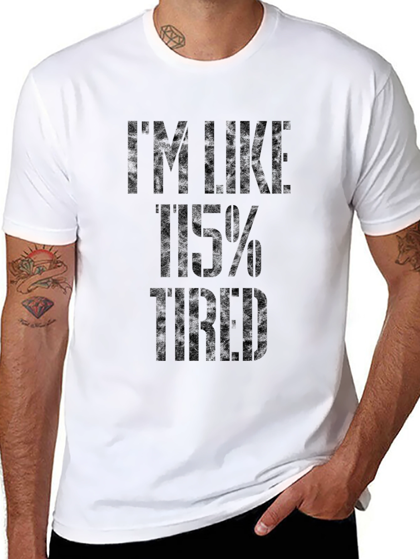 Im Like 115% Tired Black Graphic Tee