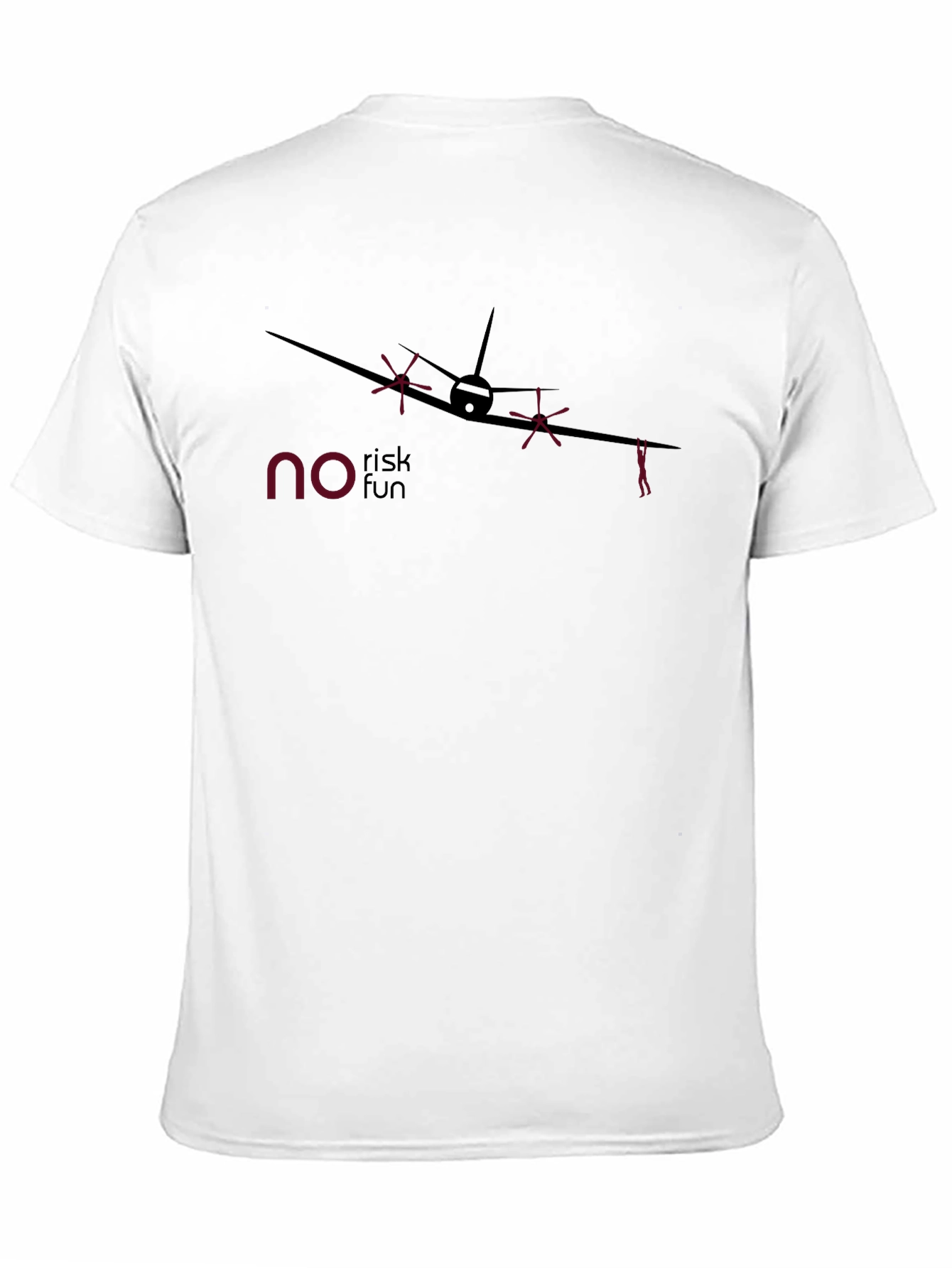 No Risk Fun Airplane Graphic Tee - Soft Cotton