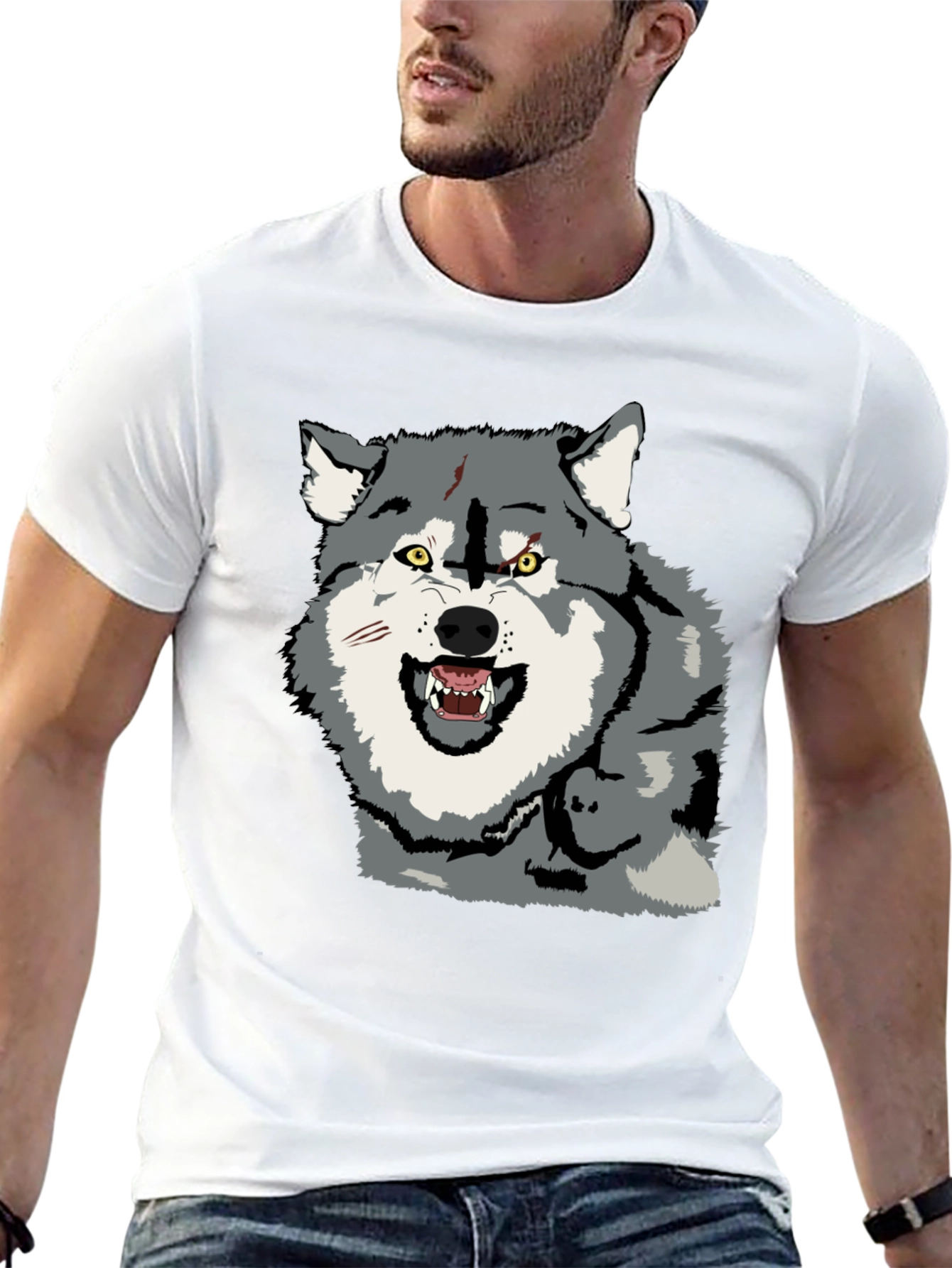 Wolf Graphic T-Shirt - Fierce Animal Design