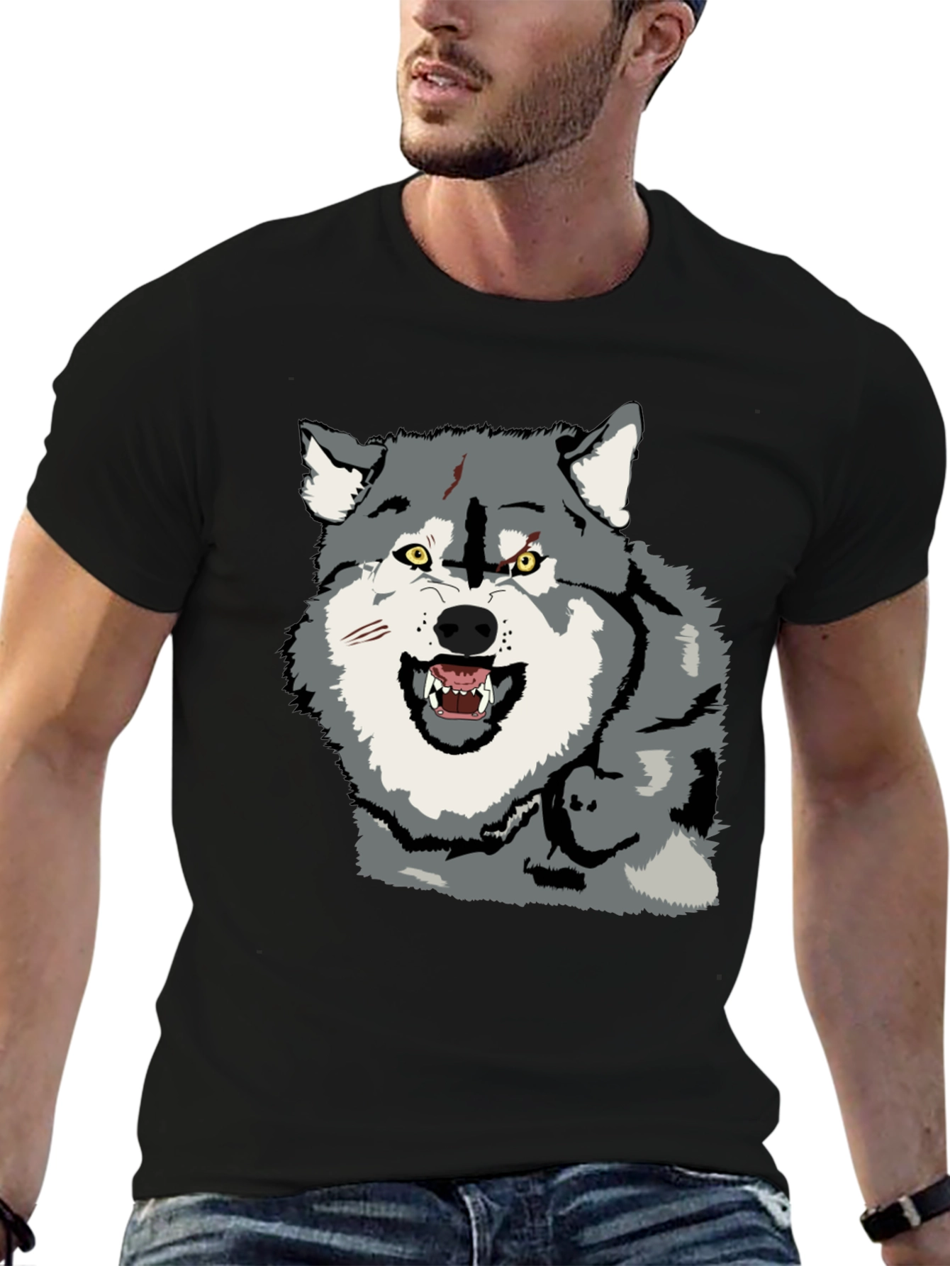 Wolf Graphic T-Shirt - Fierce Animal Design
