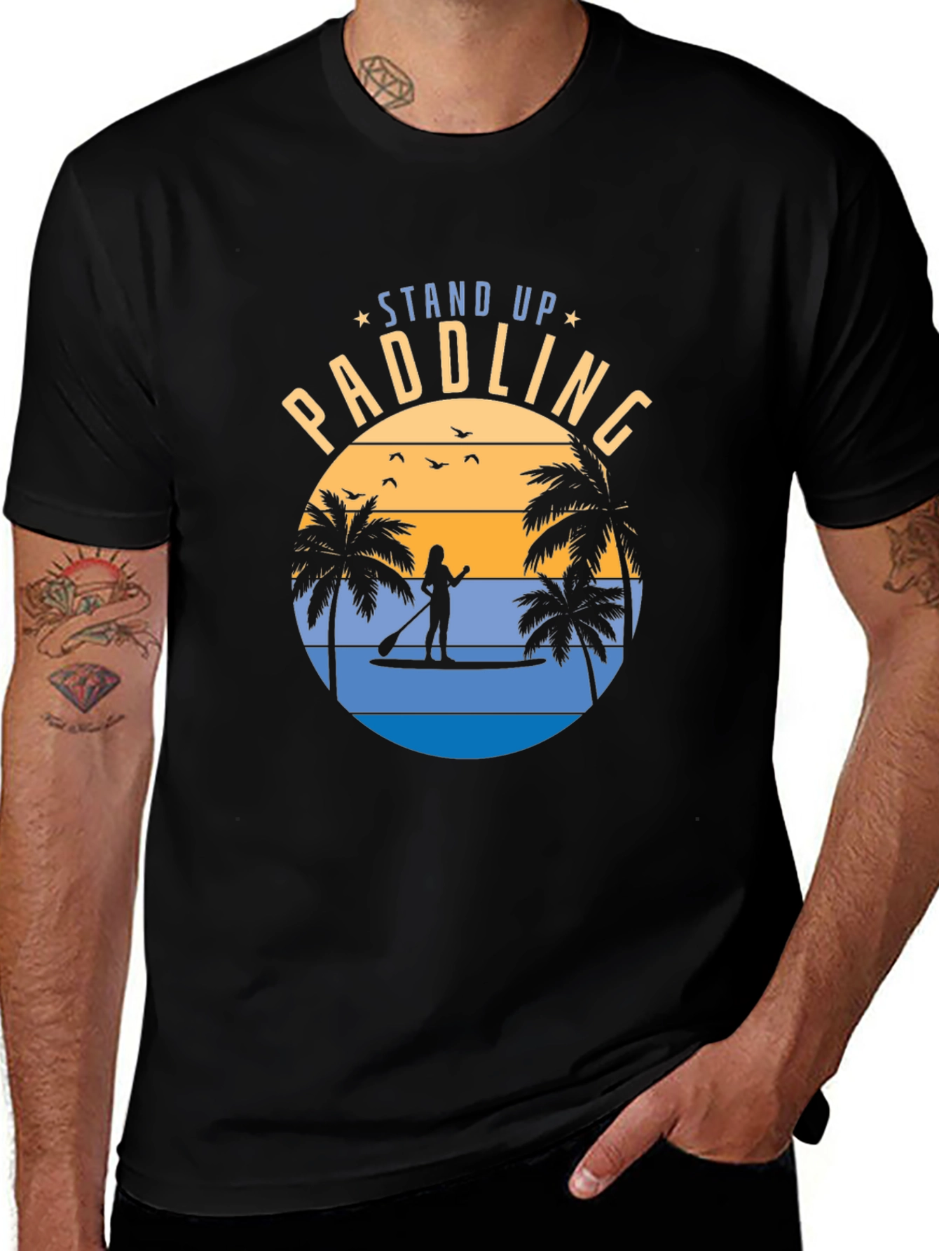 Stand Up Paddling Graphic T-Shirt