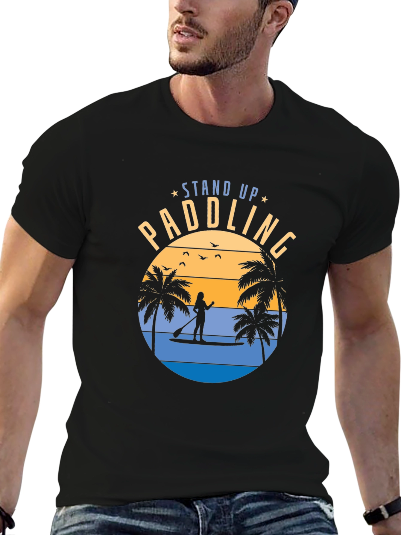 Stand Up Paddling Graphic T-Shirt