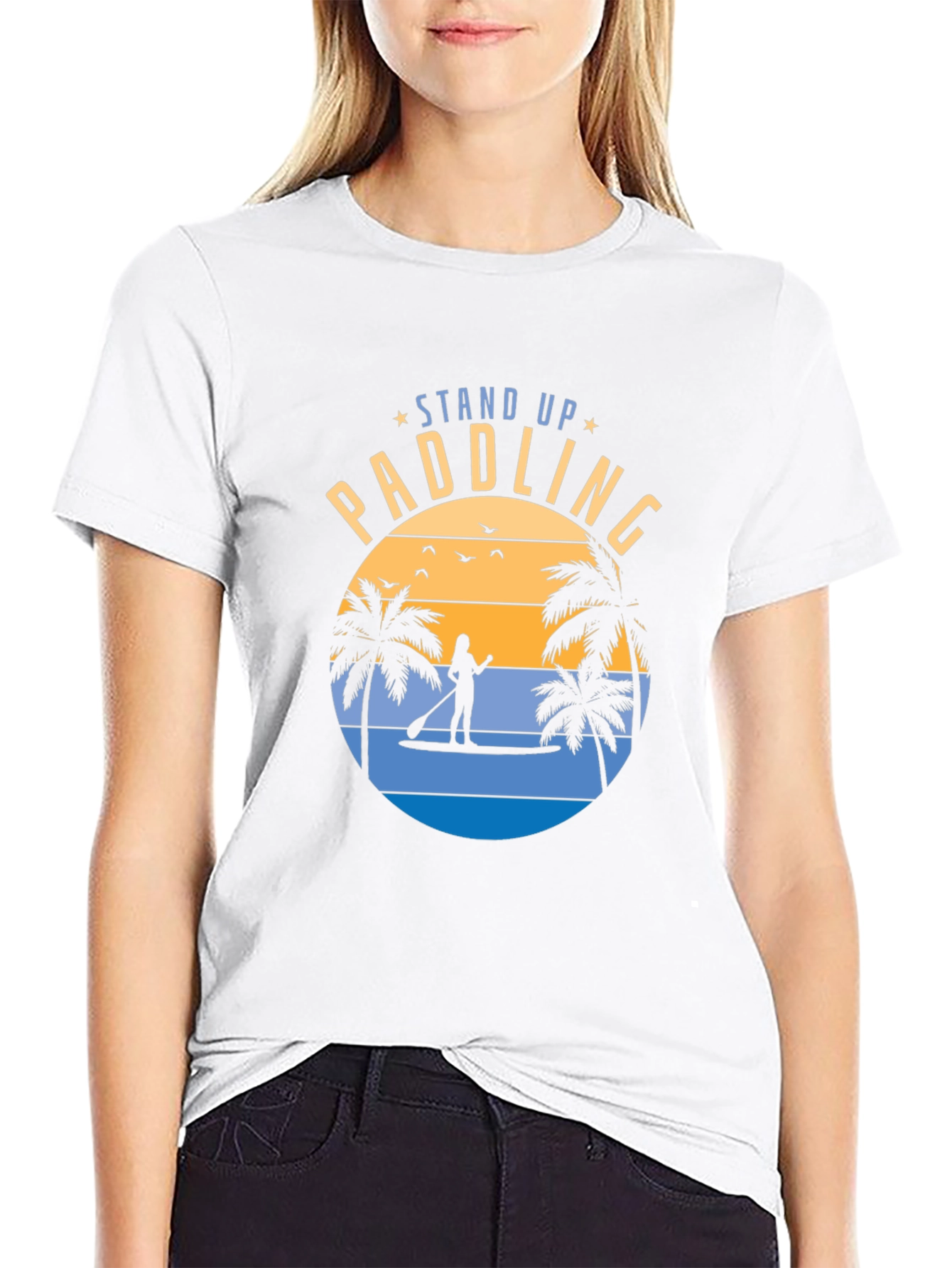 Stand Up Paddling Graphic T-Shirt