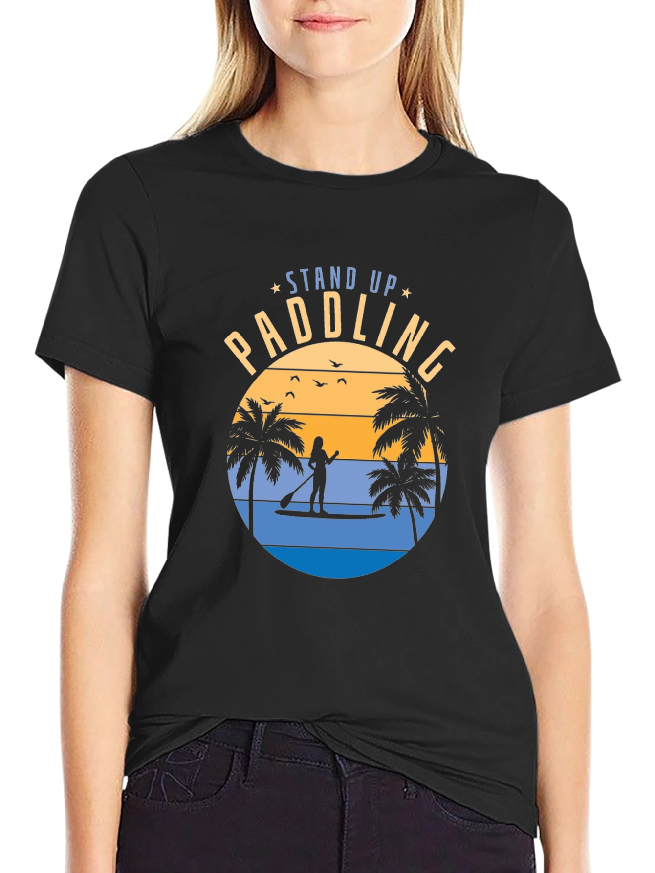 Stand Up Paddling Graphic T-Shirt