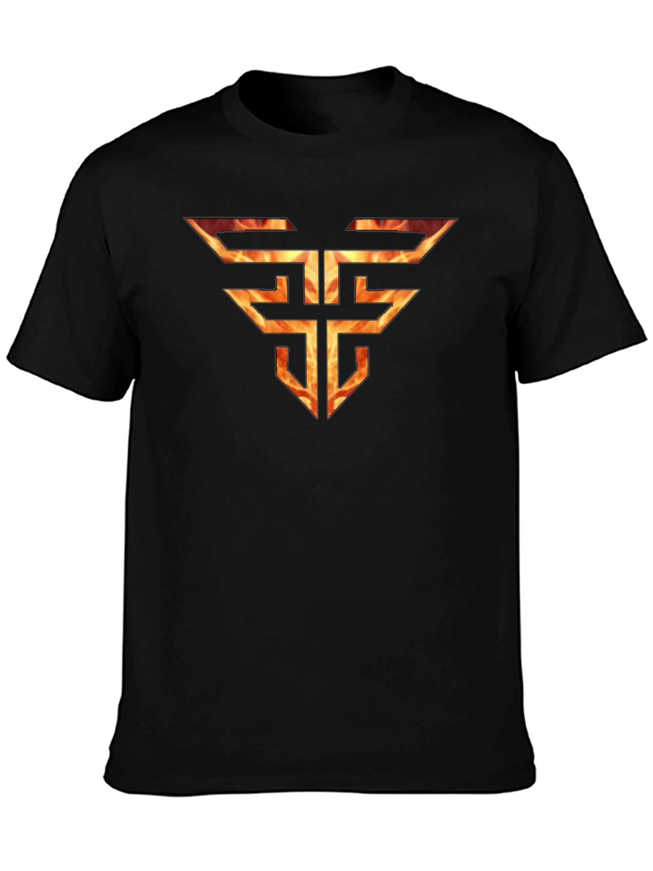 Fiery Logo Tee - Black Graphic T-Shirt