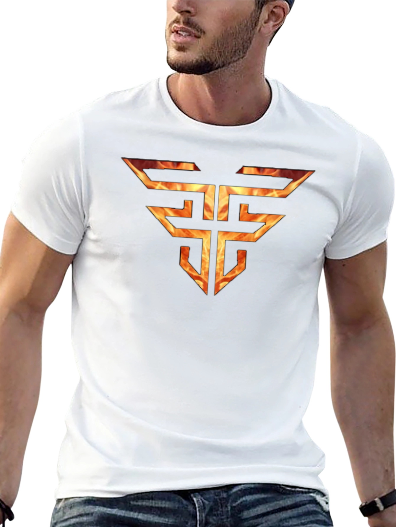 Fiery Logo Tee - Black Graphic T-Shirt