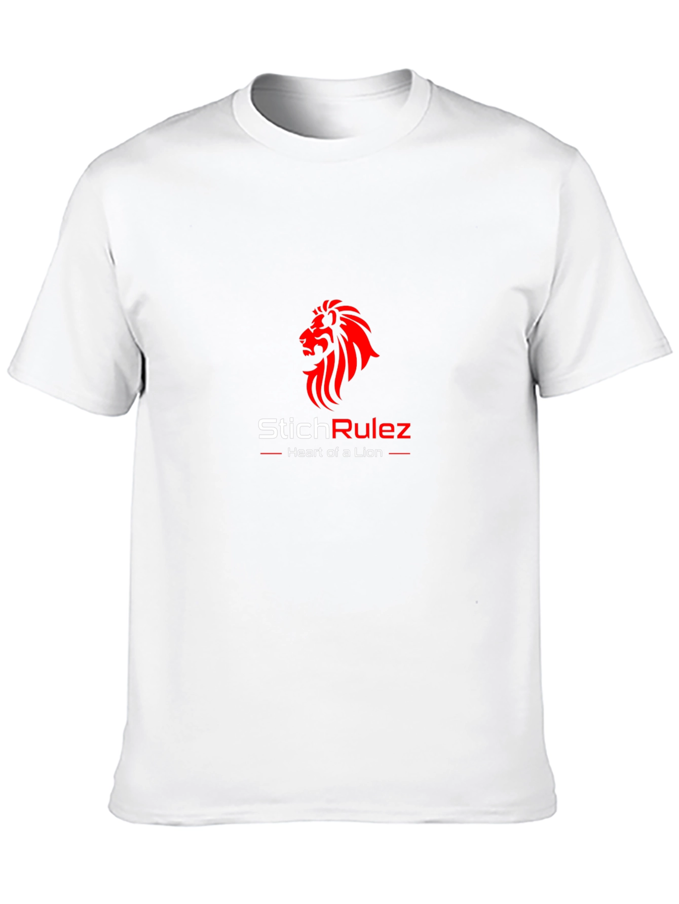 StichRulez Lion Heart Graphic T-Shirt - Premium Black Tee