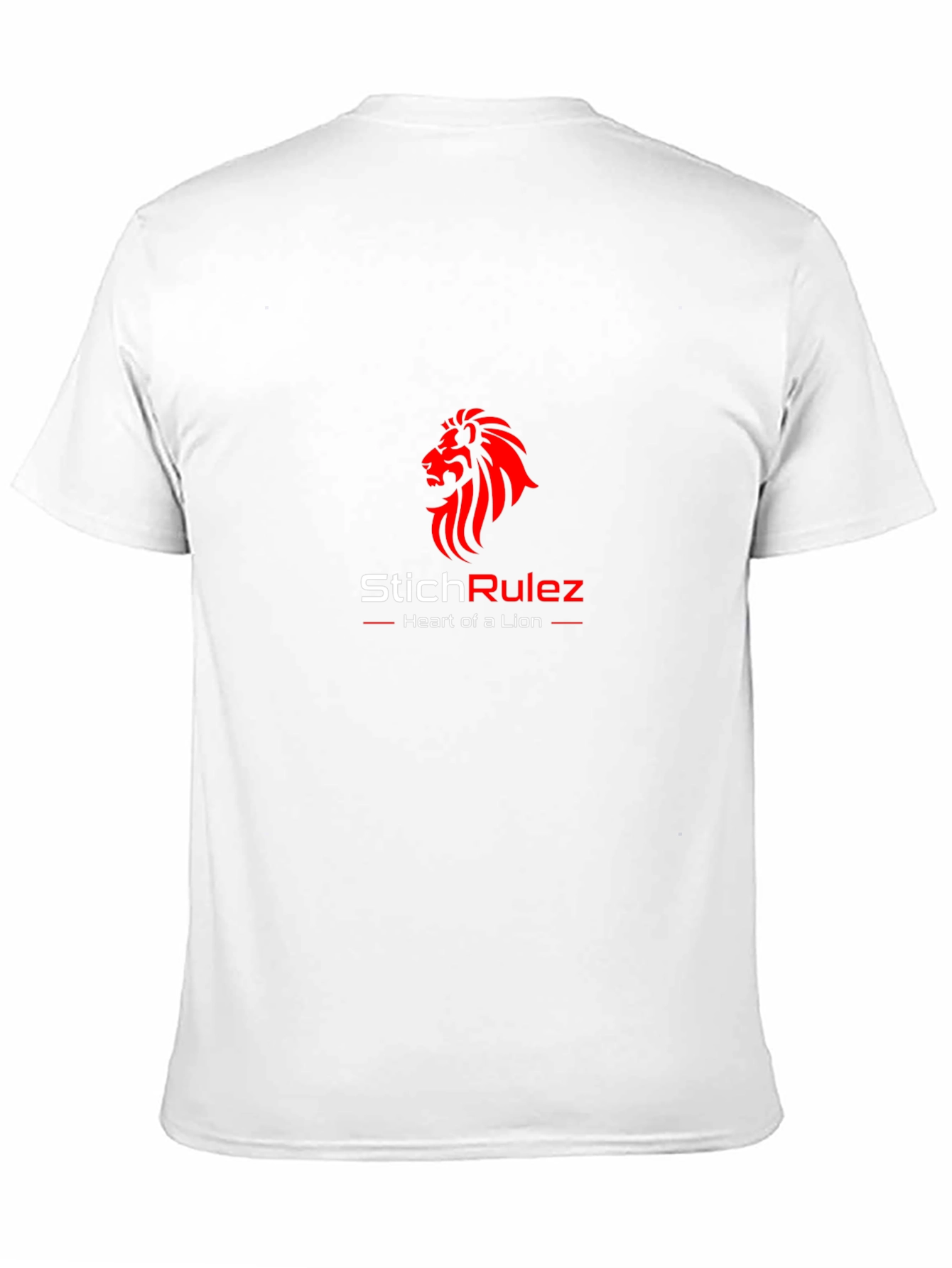 StichRulez Lion Heart Graphic T-Shirt - Premium Black Tee