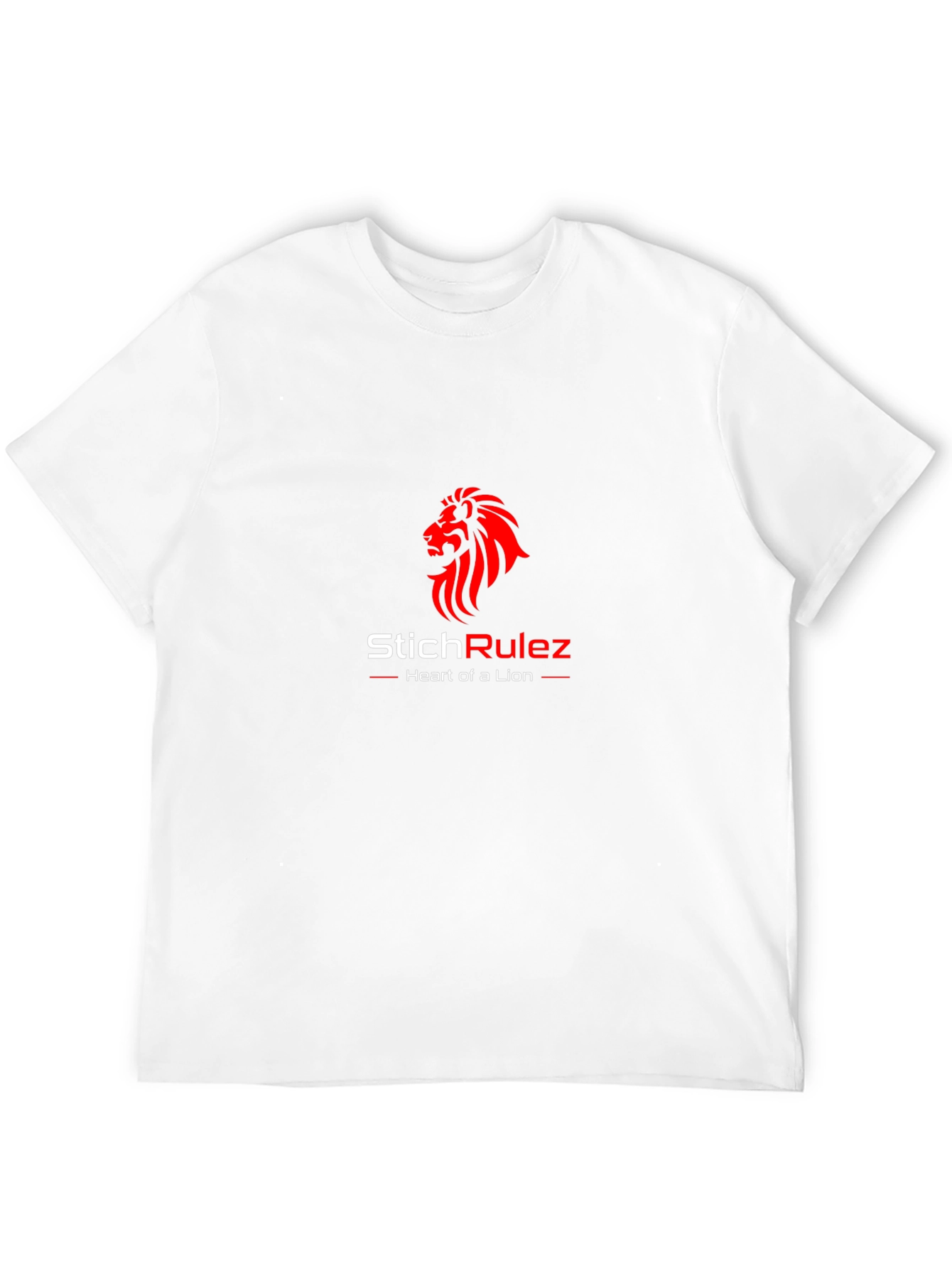 StichRulez Lion Heart Graphic T-Shirt - Premium Black Tee