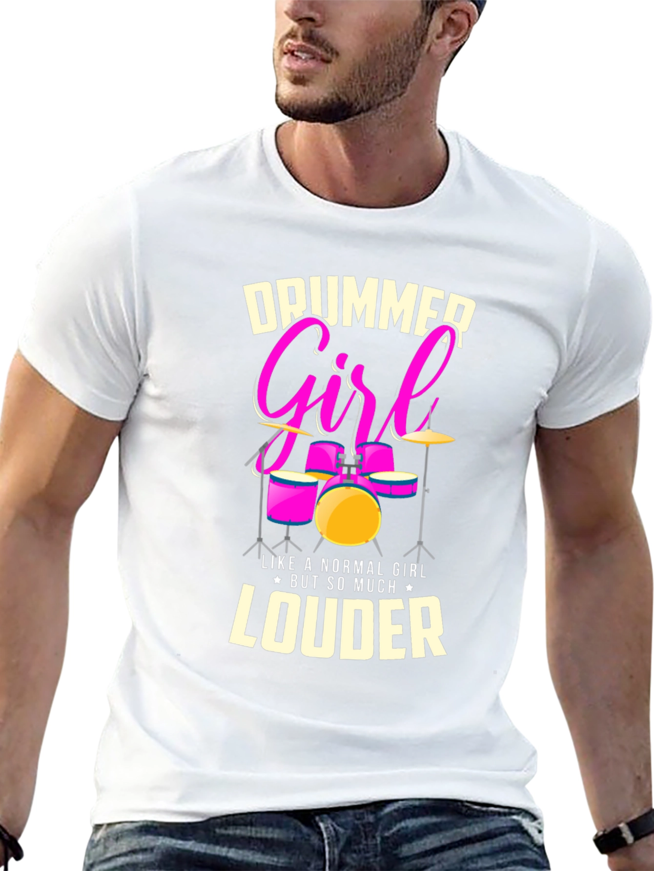 Drummer Girl T-Shirt - Loud & Proud Music Tee