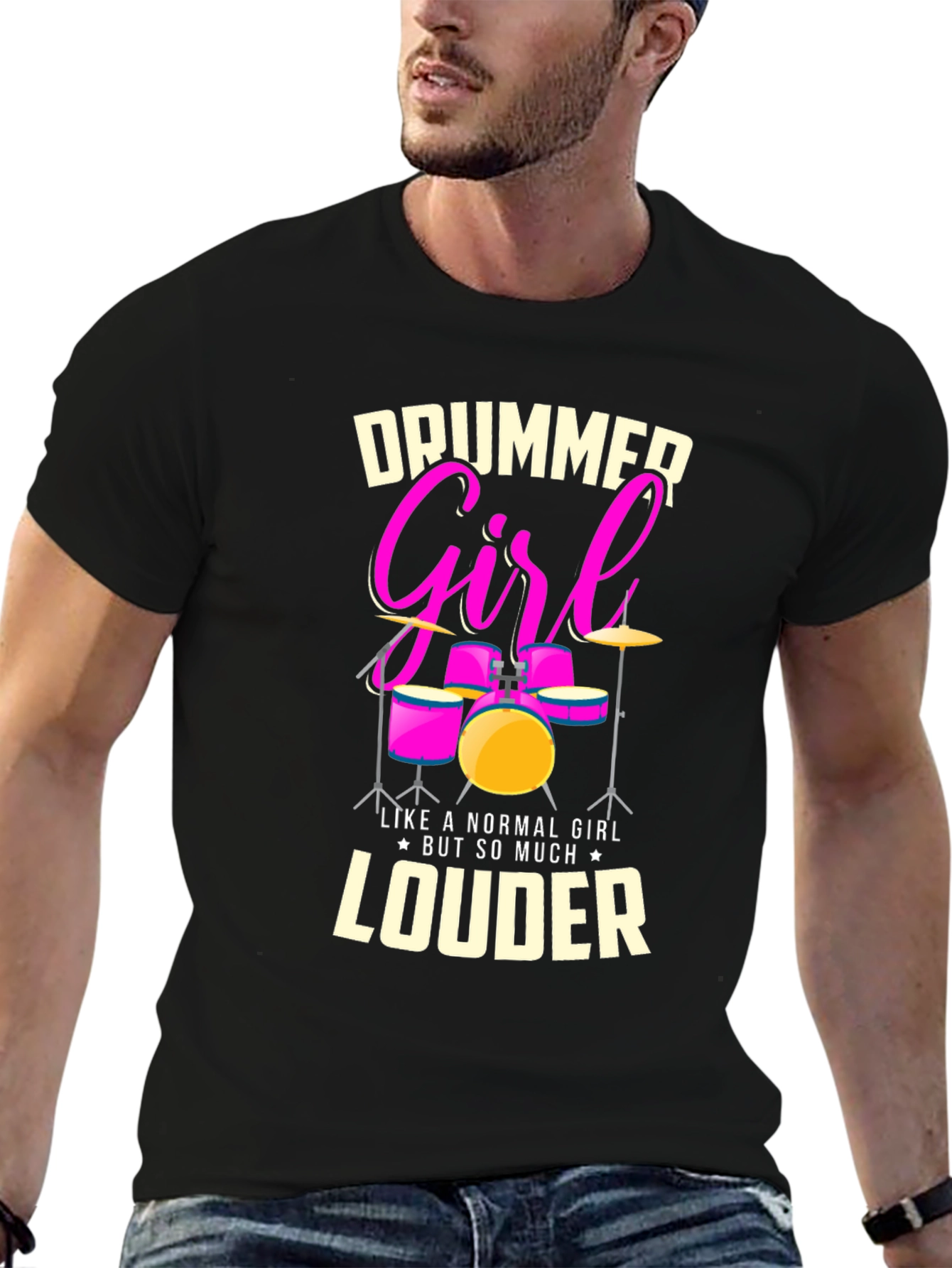 Drummer Girl T-Shirt - Loud & Proud Music Tee