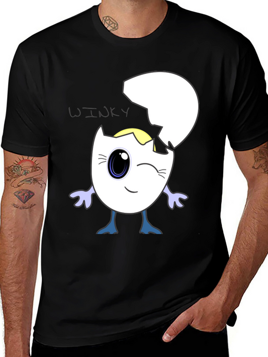 Winky Egg Graphic T-Shirt - Unique Cartoon Design
