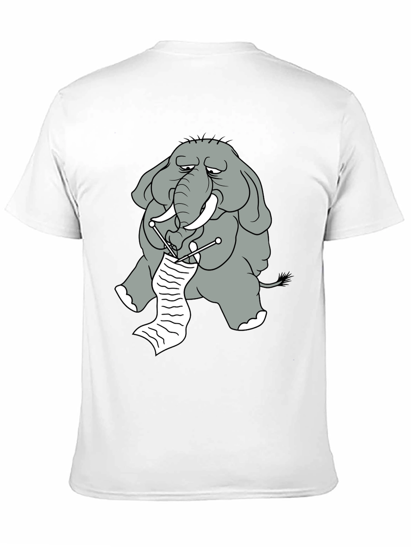 Knitting Elephant Graphic Tee