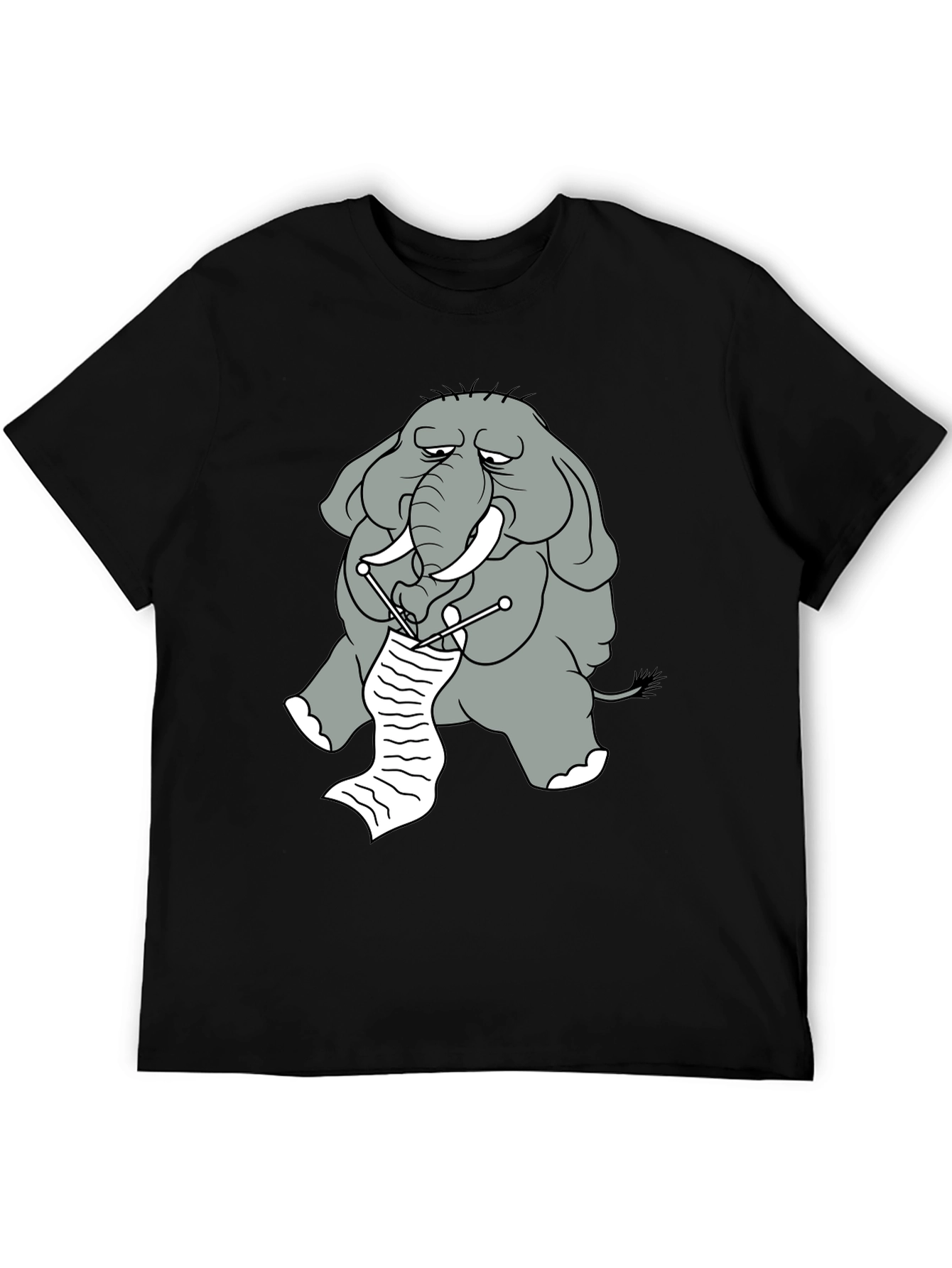 Knitting Elephant Graphic Tee