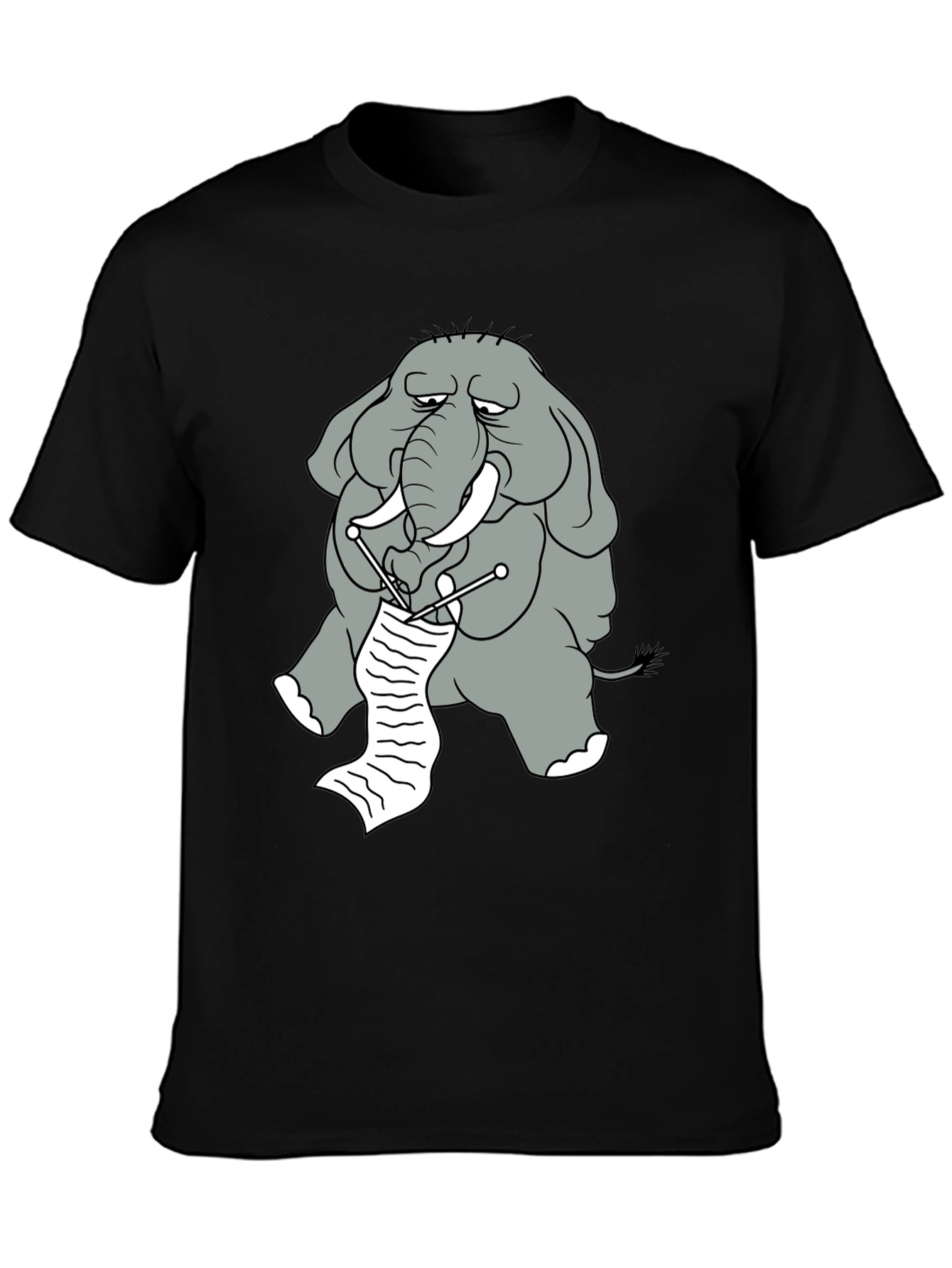 Knitting Elephant Graphic Tee