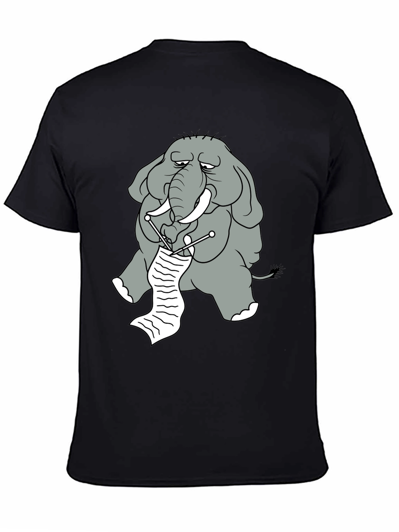 Knitting Elephant Graphic Tee