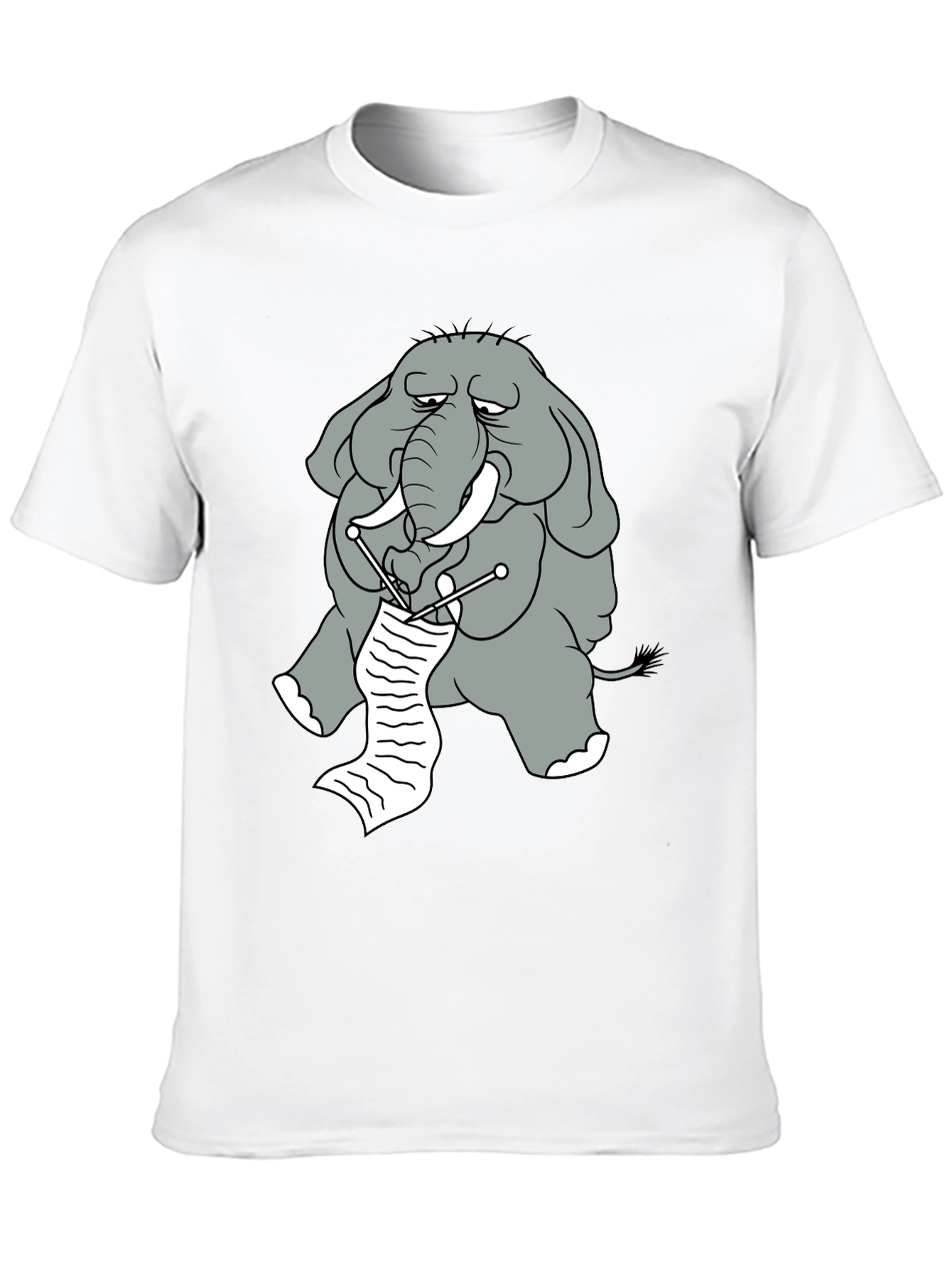 Knitting Elephant Graphic Tee