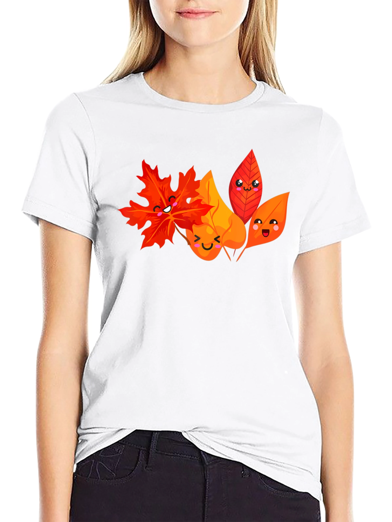Fall Leaves Graphic Tee - Cute Autumn Shirt